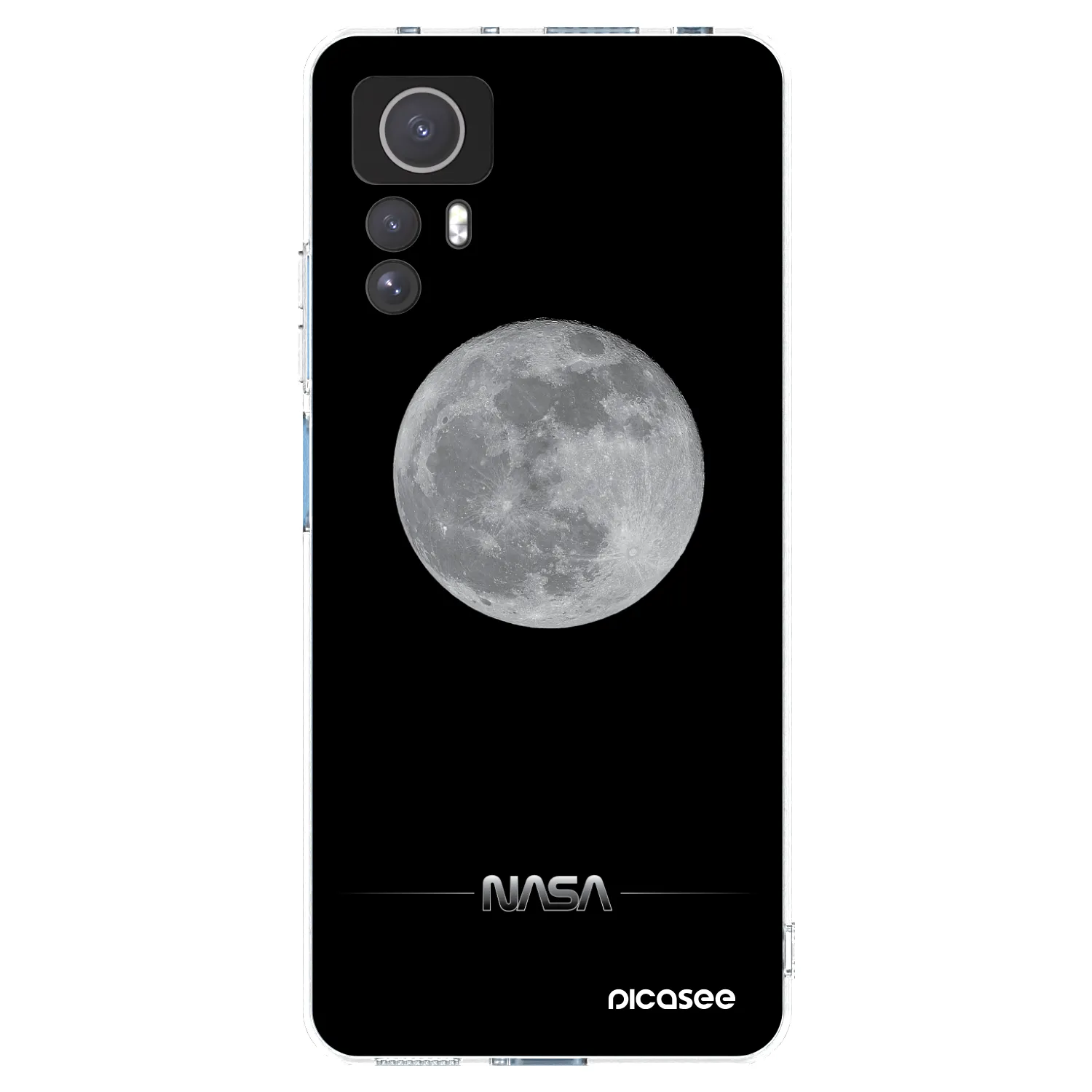 Picasee silikonska prozirna maskica za Xiaomi Redmi Note 12S - Moon Minimal