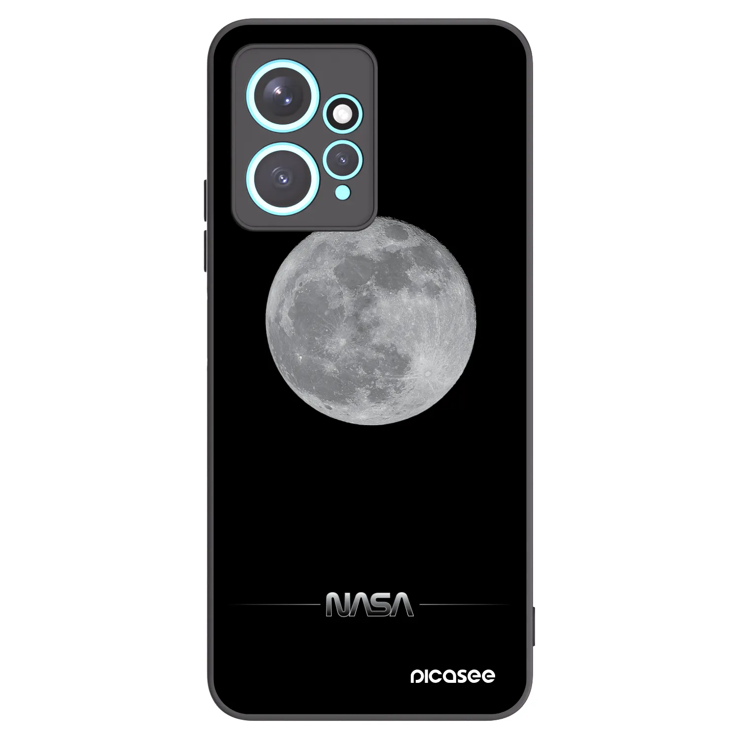Picasee crna silikonska maskica za Xiaomi Redmi Note 12 4G - Moon Minimal