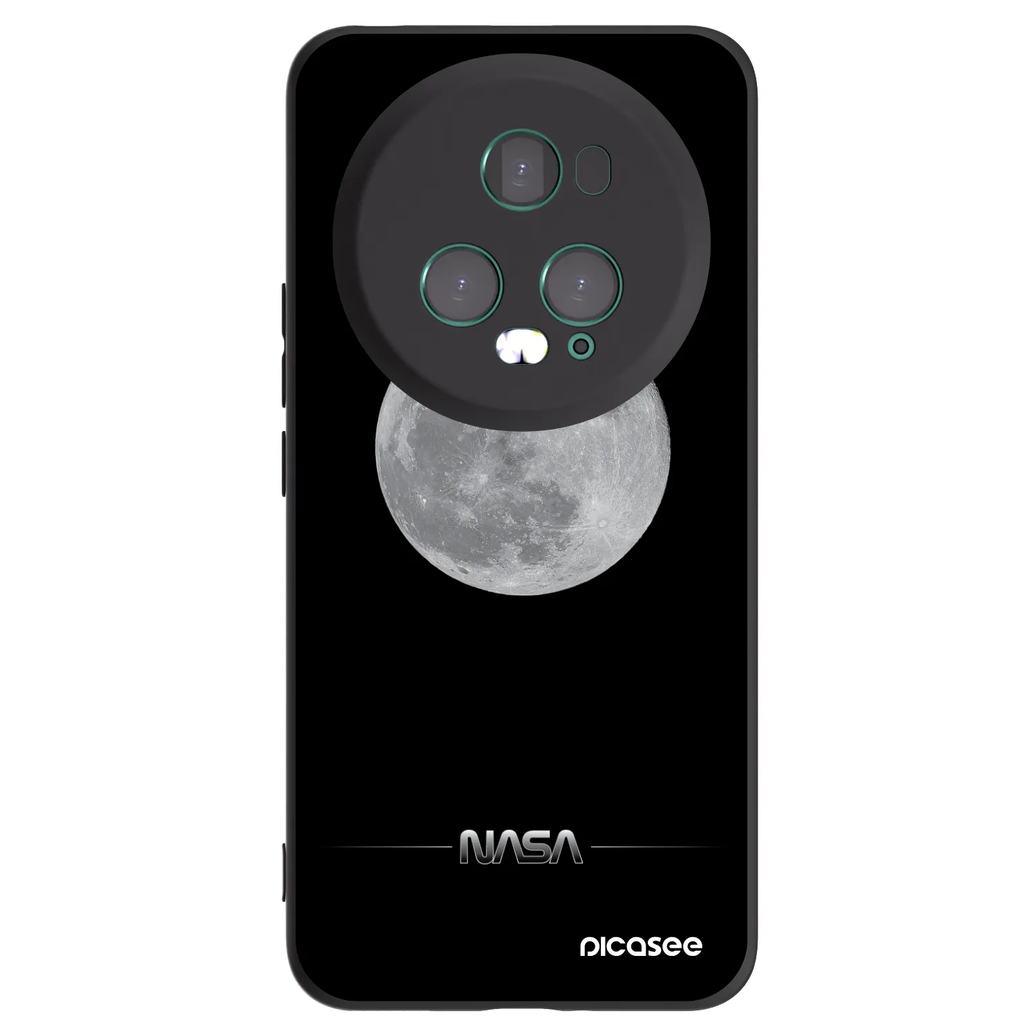 Picasee crna silikonska maskica za Honor Magic5 Pro - Moon Minimal