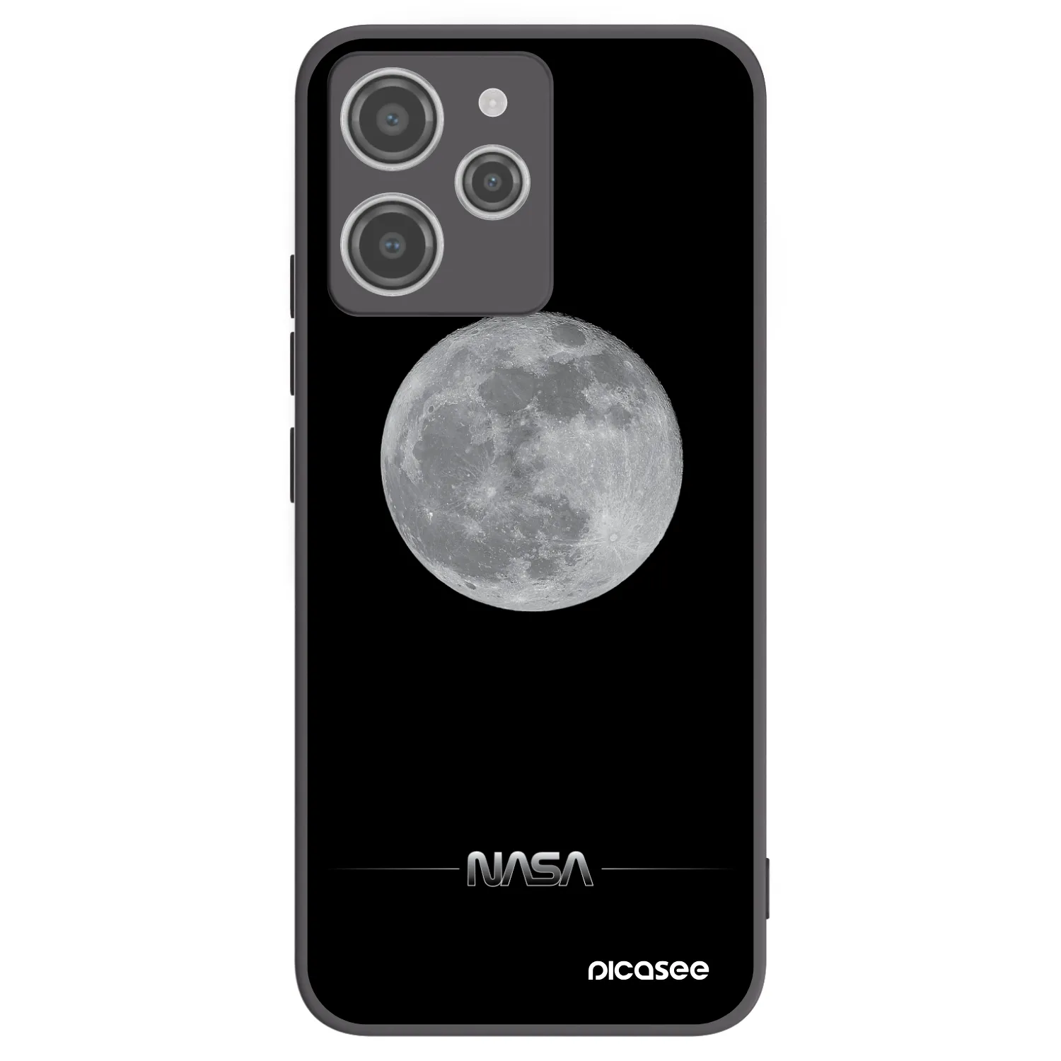 Picasee crna silikonska maskica za Xiaomi Redmi 12 4G - Moon Minimal
