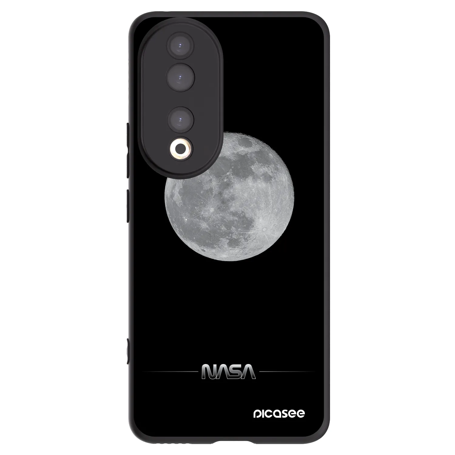 Picasee crna silikonska maskica za Honor 90 5G - Moon Minimal