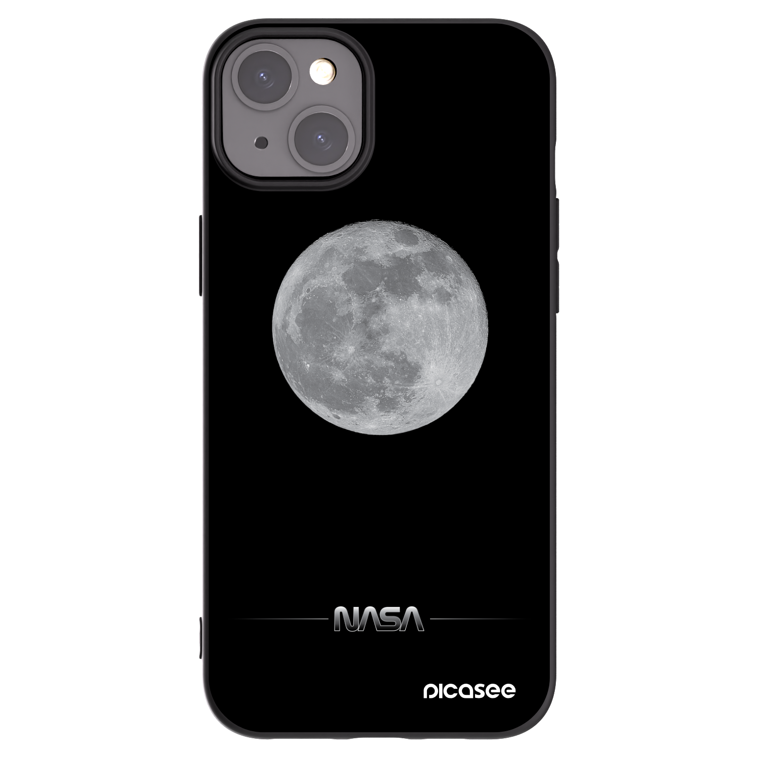 Picasee crna silikonska maskica za Apple iPhone 15 Plus - Moon Minimal
