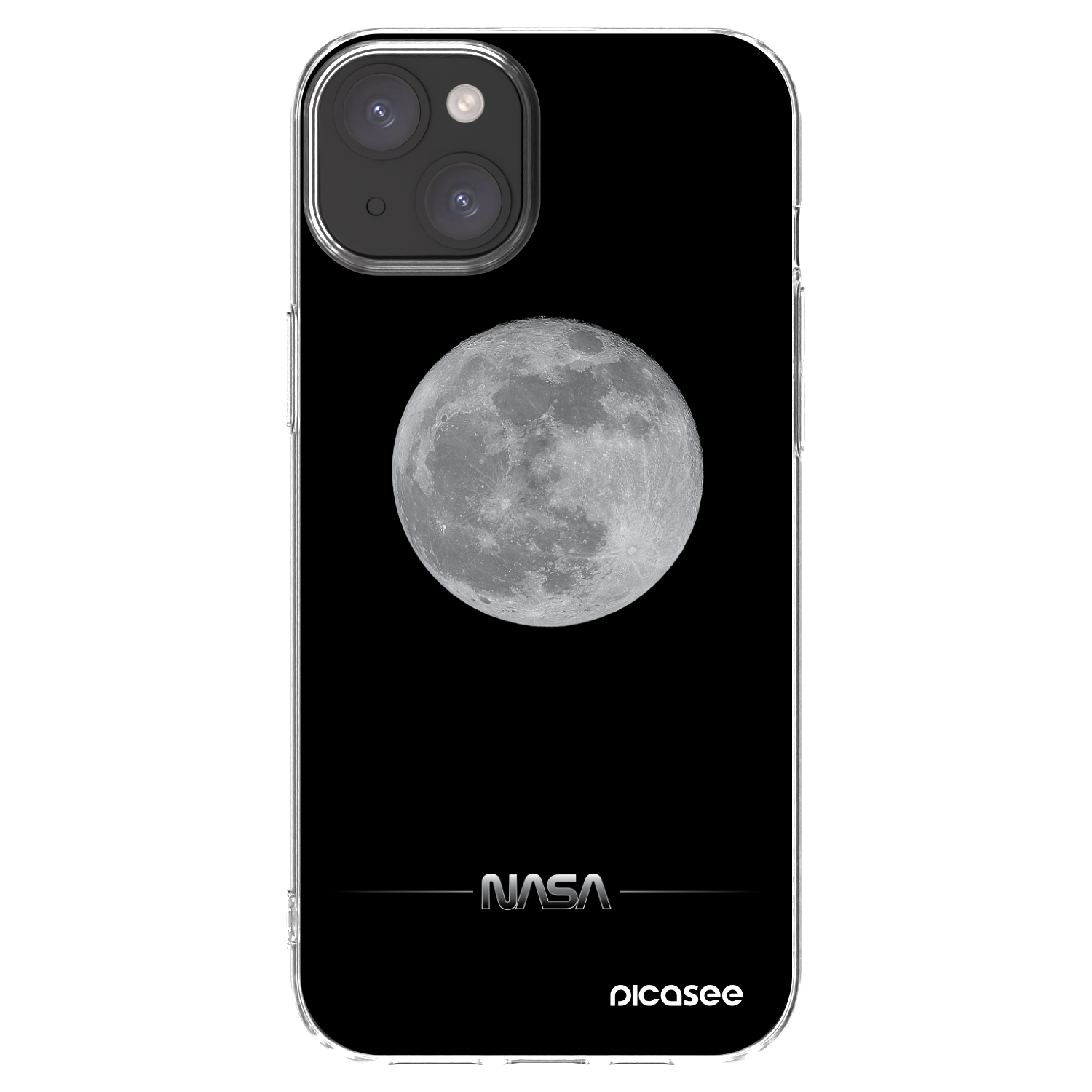 Picasee silikonska prozirna maskica za Apple iPhone 15 Plus - Moon Minimal