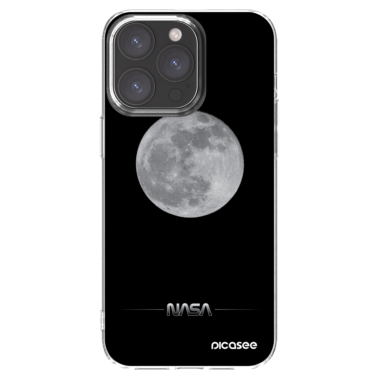 Picasee silikonska prozirna maskica za Apple iPhone 15 Pro Max - Moon Minimal
