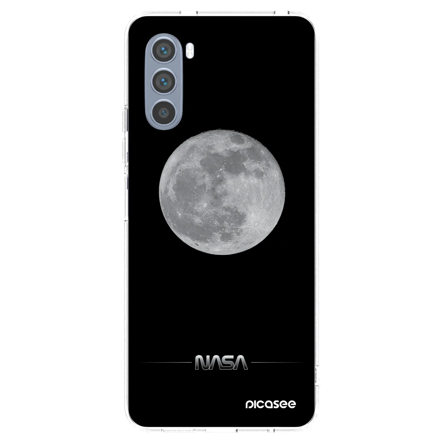 Picasee silikonska prozirna maskica za Motorola Moto G62 - Moon Minimal
