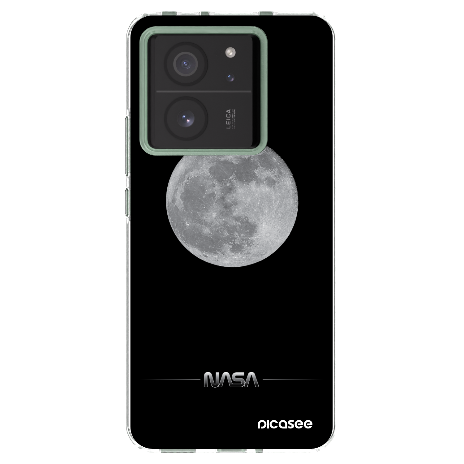 Picasee silikonska prozirna maskica za Xiaomi 13T Pro - Moon Minimal