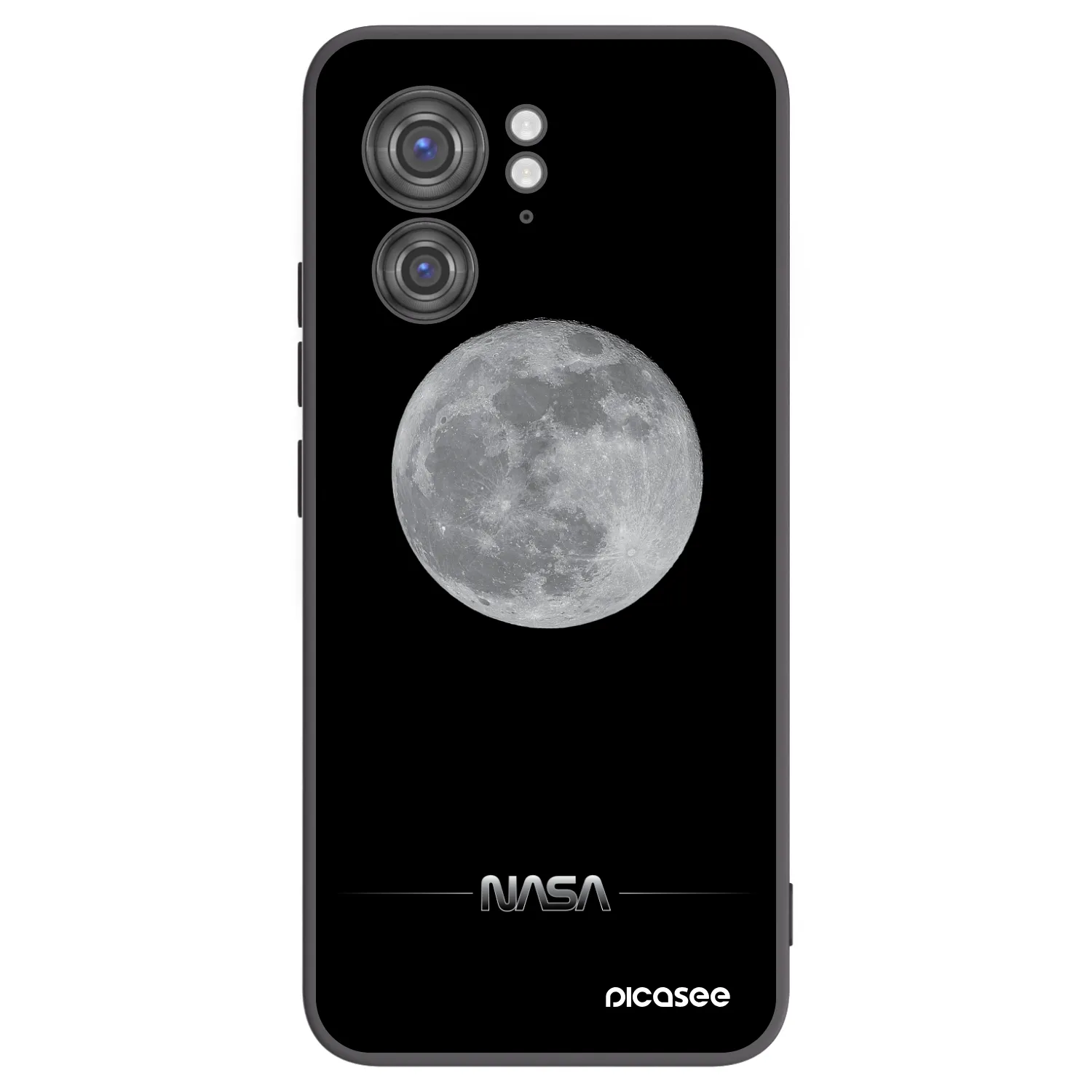 Picasee crna silikonska maskica za Motorola Edge 40 - Moon Minimal