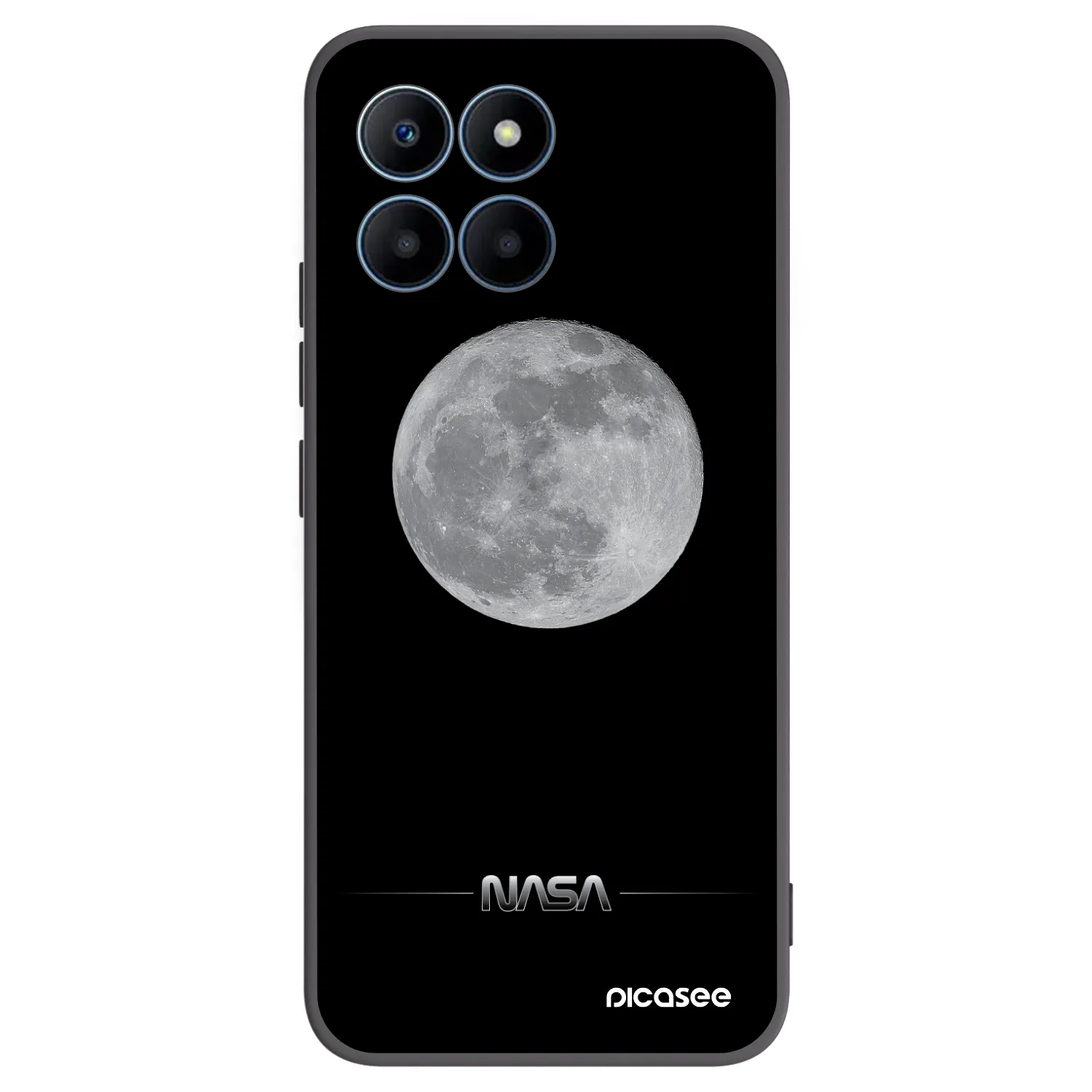 Picasee crna silikonska maskica za Honor 70 Lite - Moon Minimal