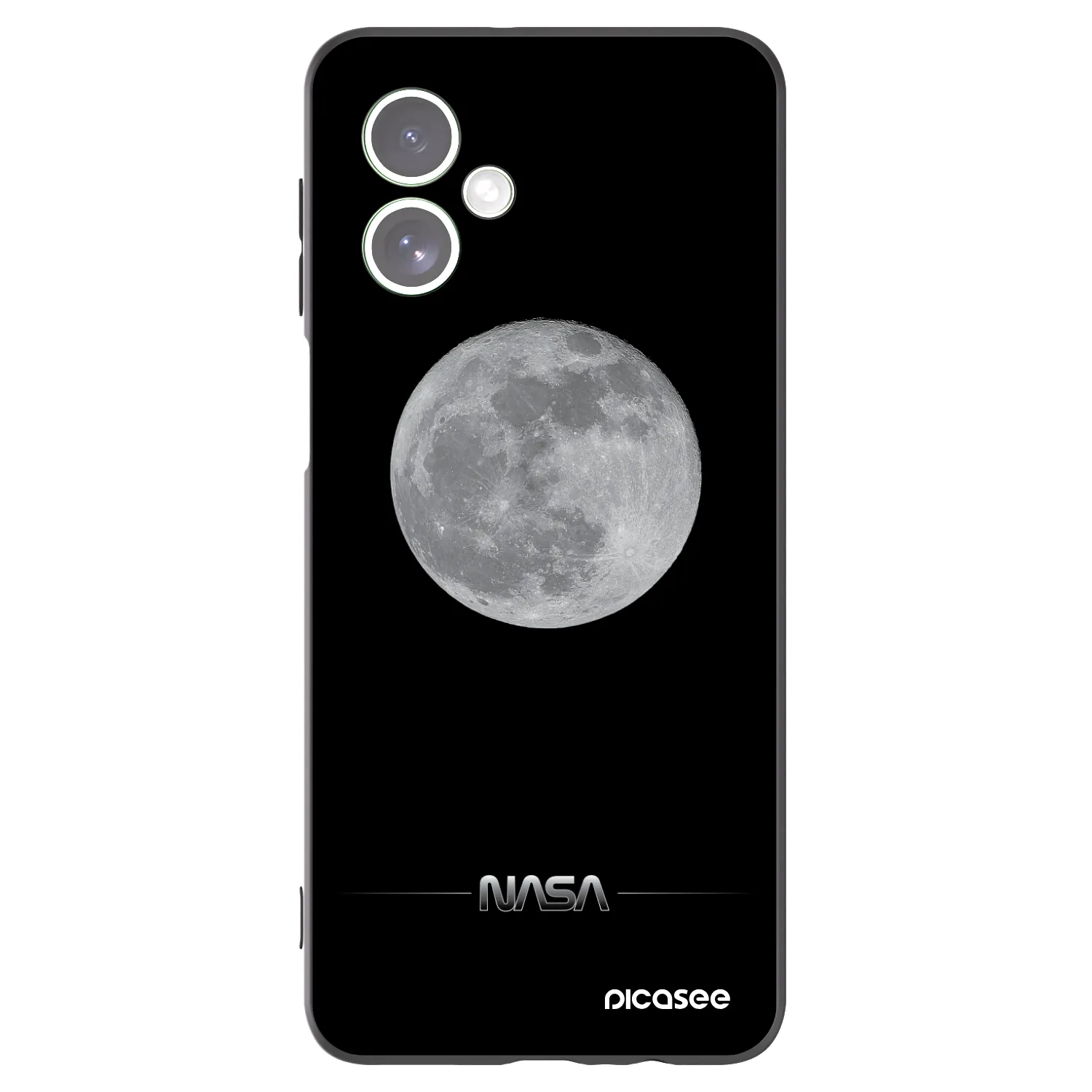 Picasee crna silikonska maskica za Motorola Moto G54 5G - Moon Minimal