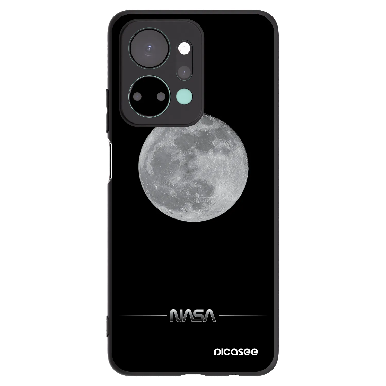 Picasee crna silikonska maskica za Honor X7a - Moon Minimal