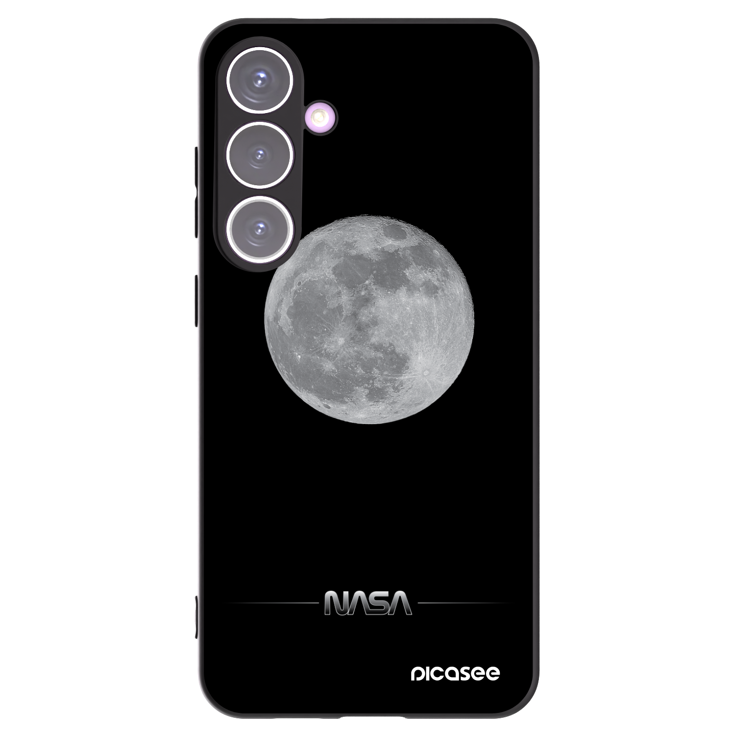 Picasee crna silikonska maskica za Samsung Galaxy S24+ S926B 5G - Moon Minimal