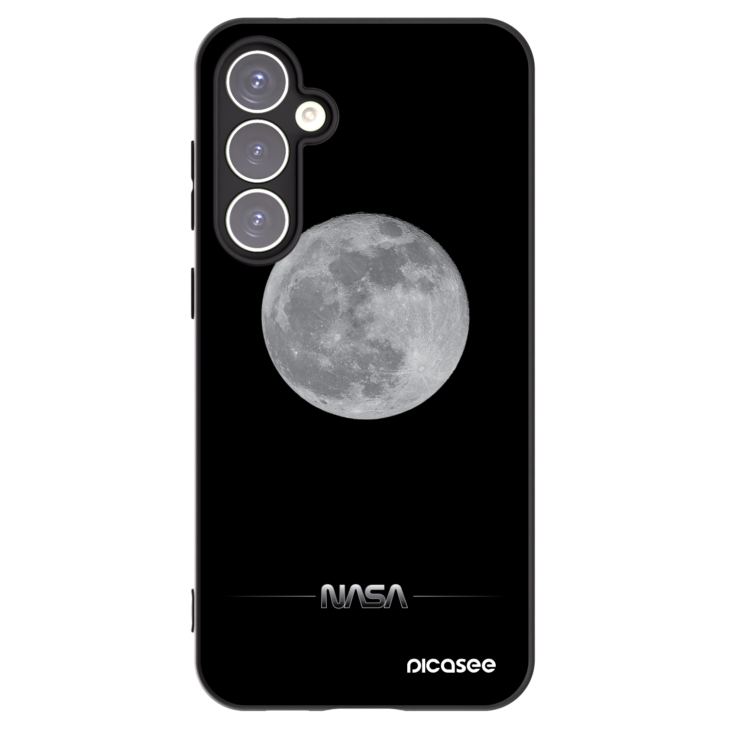 Picasee crna silikonska maskica za Samsung Galaxy S23 FE S711B - Moon Minimal