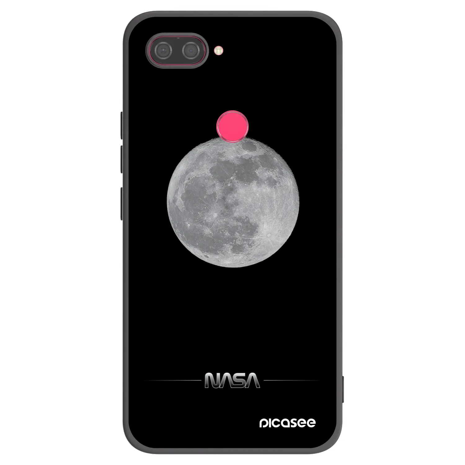 Picasee crna silikonska maskica za Xiaomi Mi 8 Lite - Moon Minimal