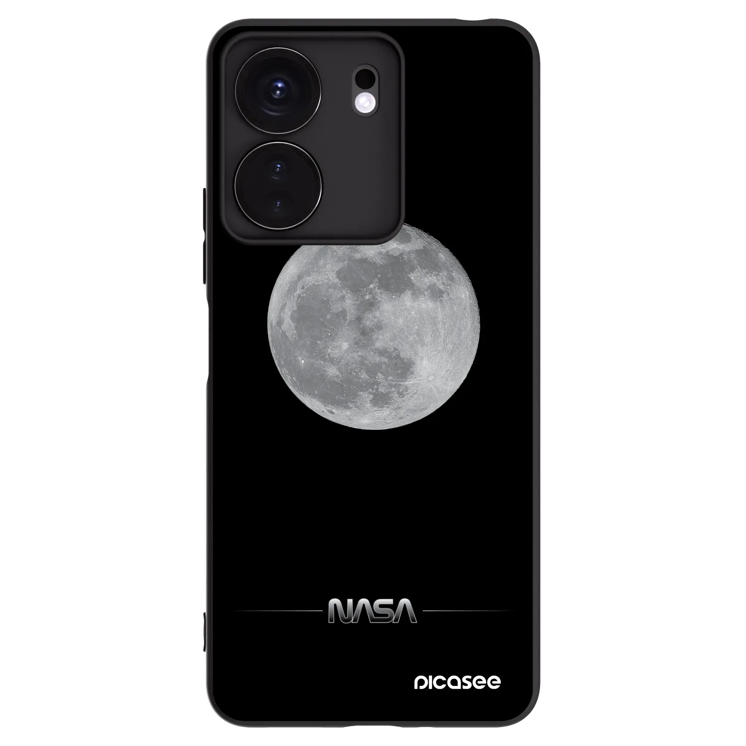Picasee crna silikonska maskica za Xiaomi Redmi 13C 4G - Moon Minimal