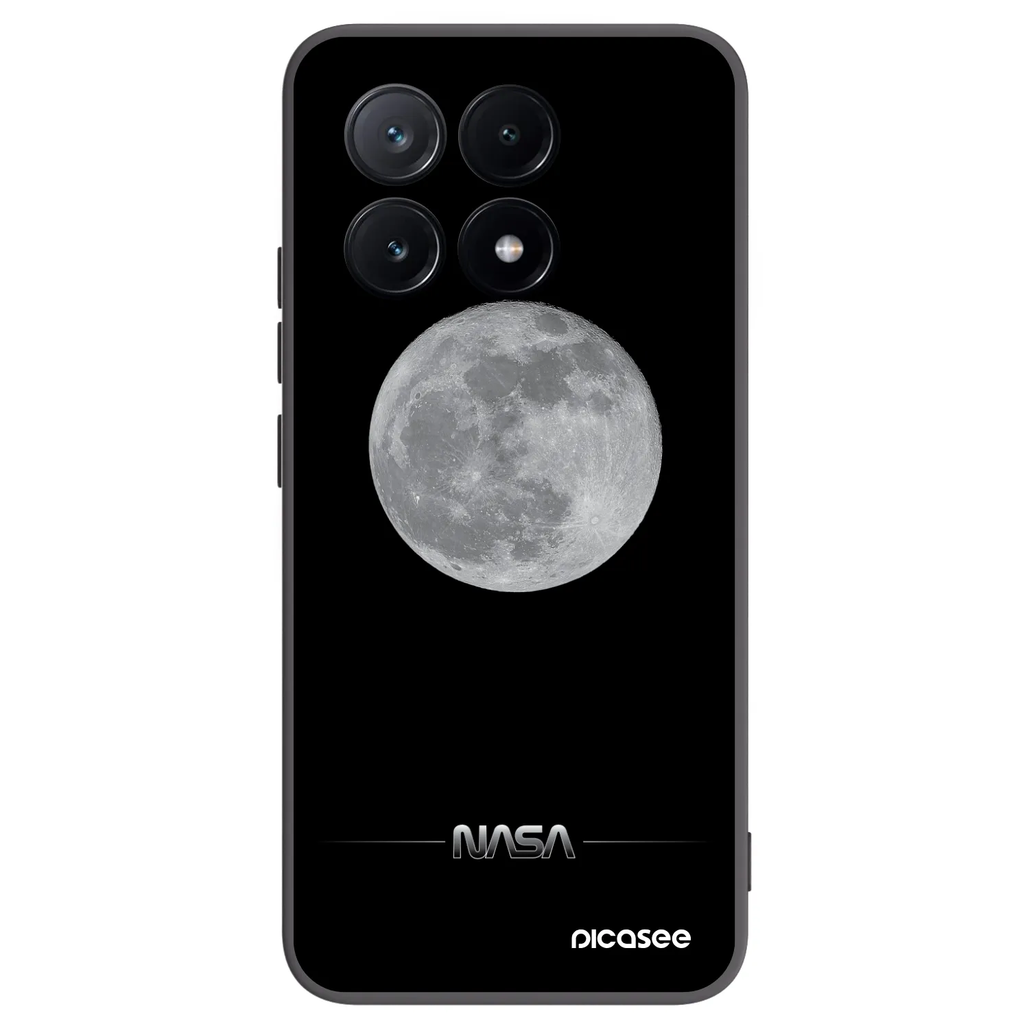 Picasee crna silikonska maskica za Xiaomi Poco X6 Pro - Moon Minimal