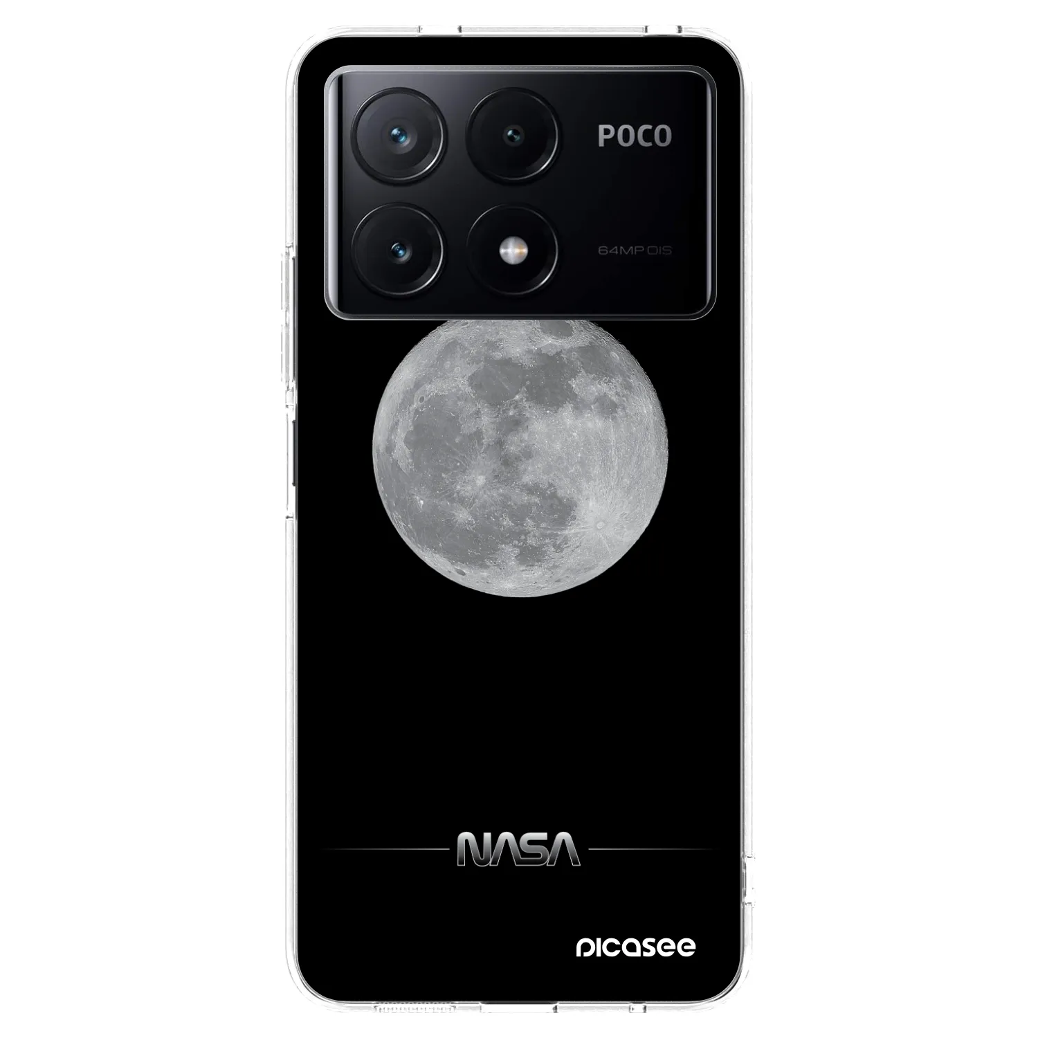 Picasee silikonska prozirna maskica za Xiaomi Poco X6 Pro - Moon Minimal