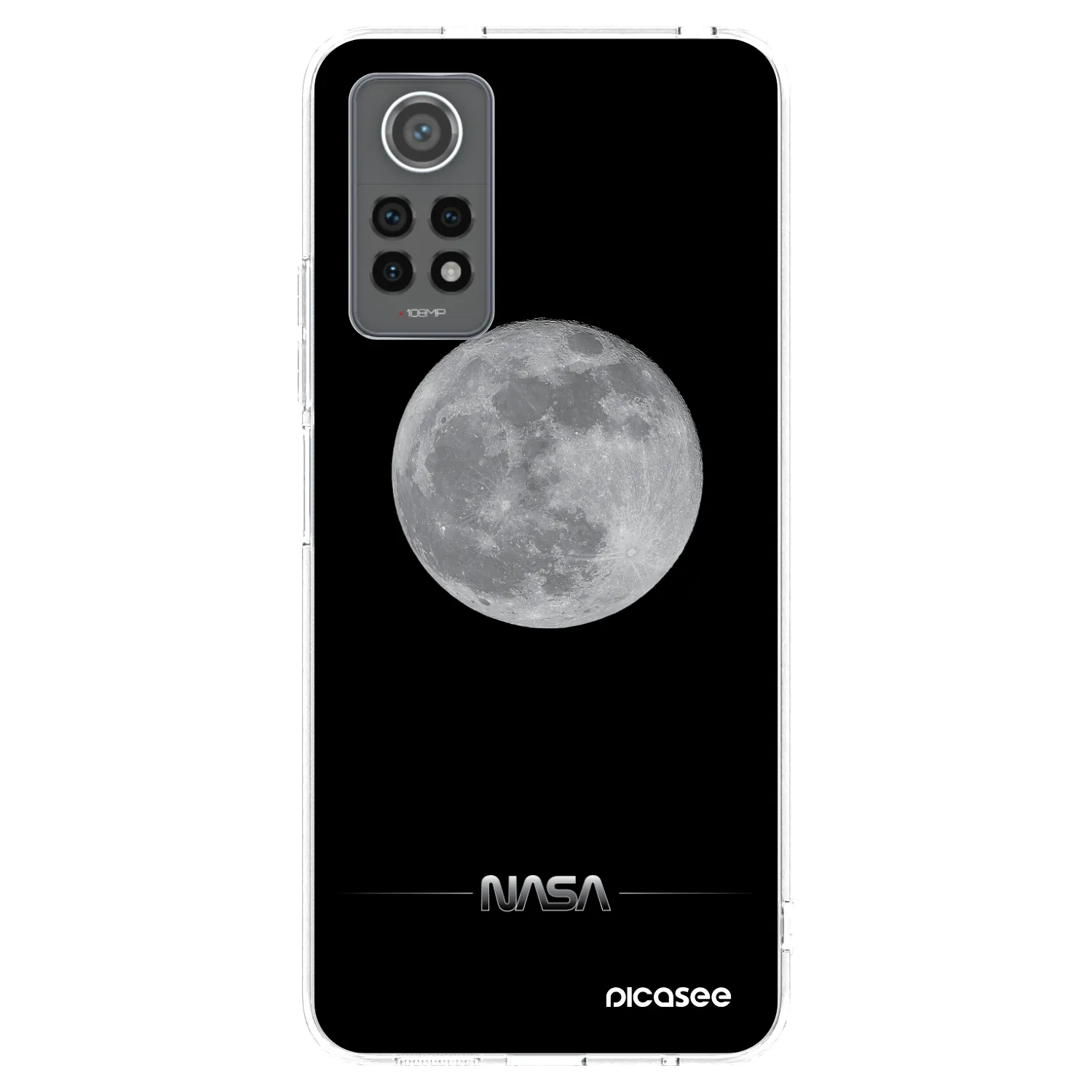 Picasee silikonska prozirna maskica za Xiaomi Redmi Note 12 Pro 4G - Moon Minimal