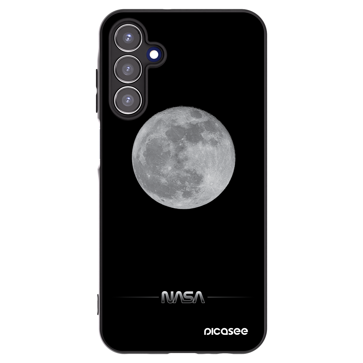 Picasee crna silikonska maskica za Samsung Galaxy A15 A156B 5G - Moon Minimal