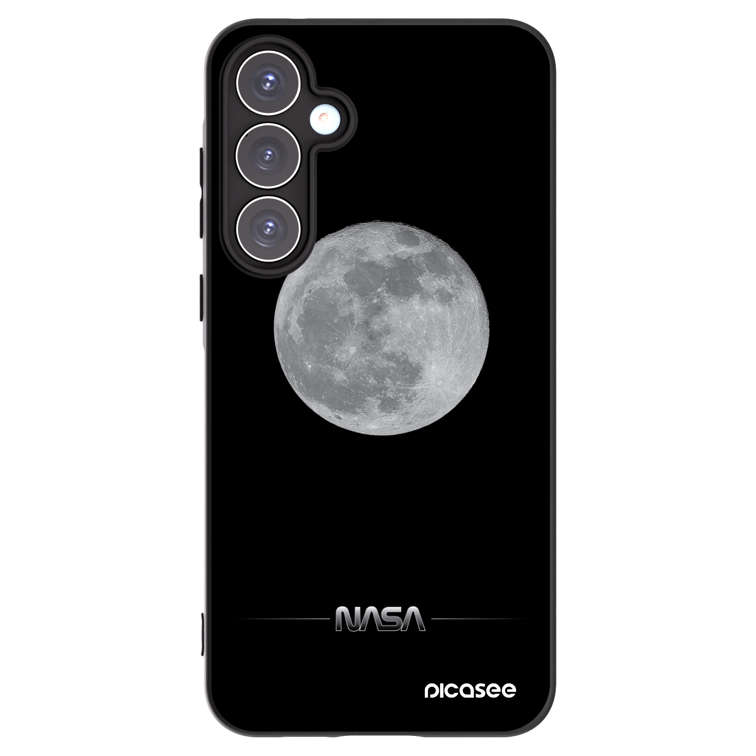 Picasee crna silikonska maskica za Samsung Galaxy A55 5G A556B - Moon Minimal