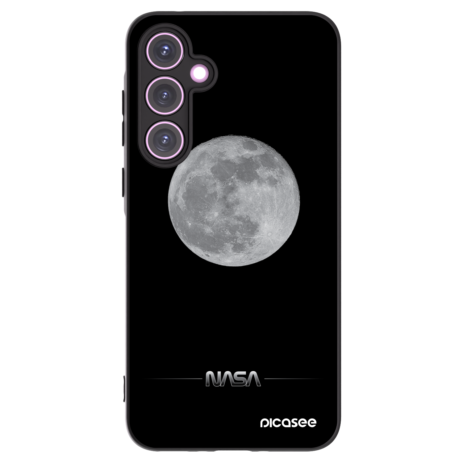 Picasee crna silikonska maskica za Samsung Galaxy A35 5G A356B - Moon Minimal