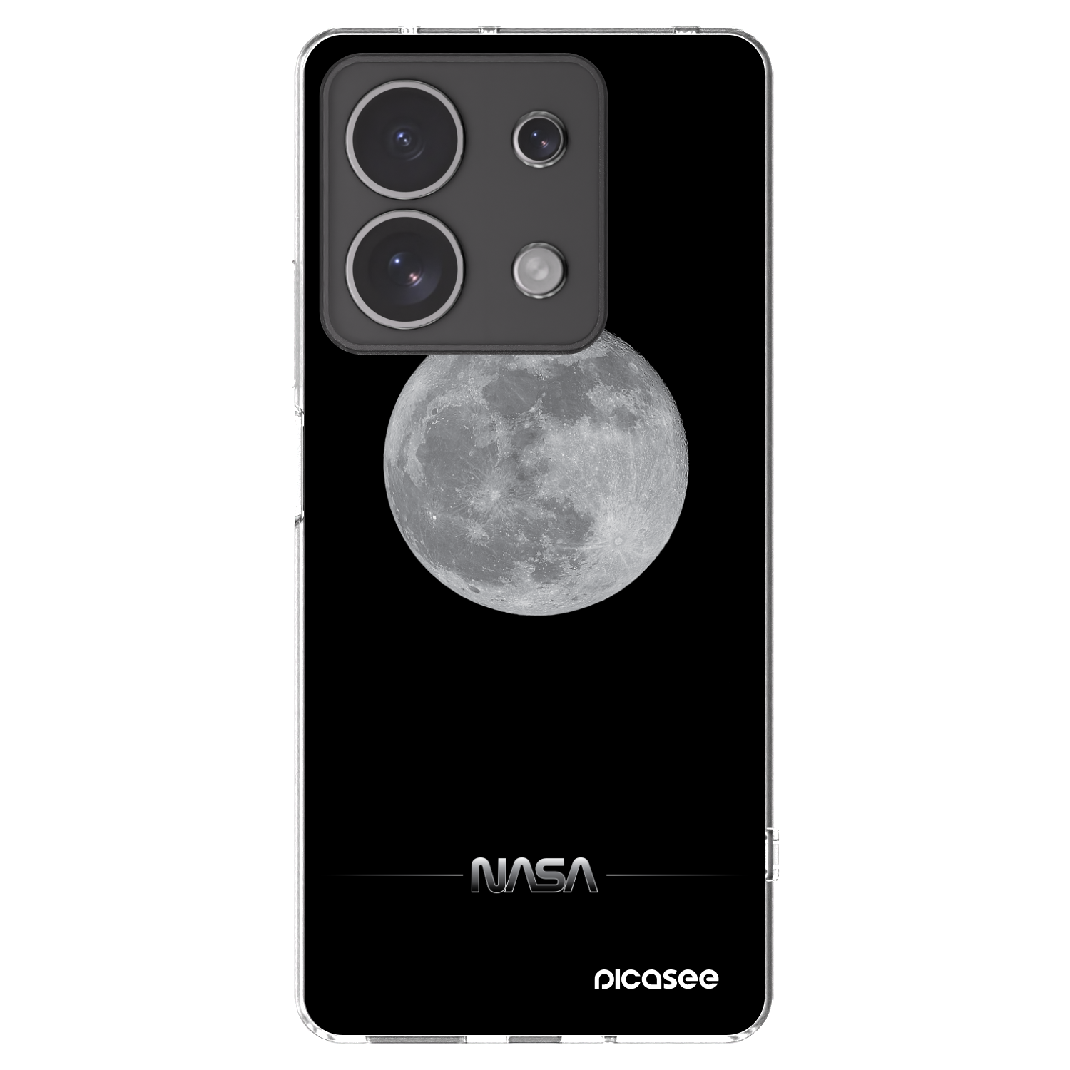 Picasee silikonska prozirna maskica za Xiaomi Redmi Note 13 4G - Moon Minimal