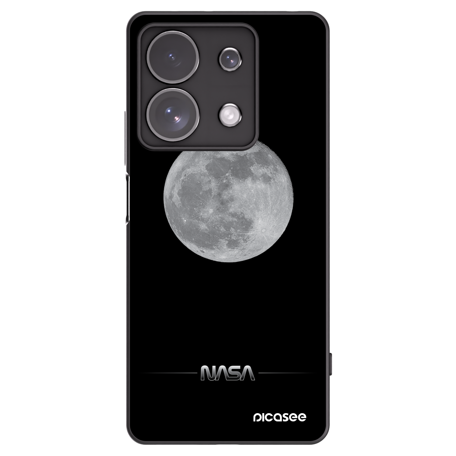Picasee crna silikonska maskica za Xiaomi Redmi Note 13 Pro 4G - Moon Minimal