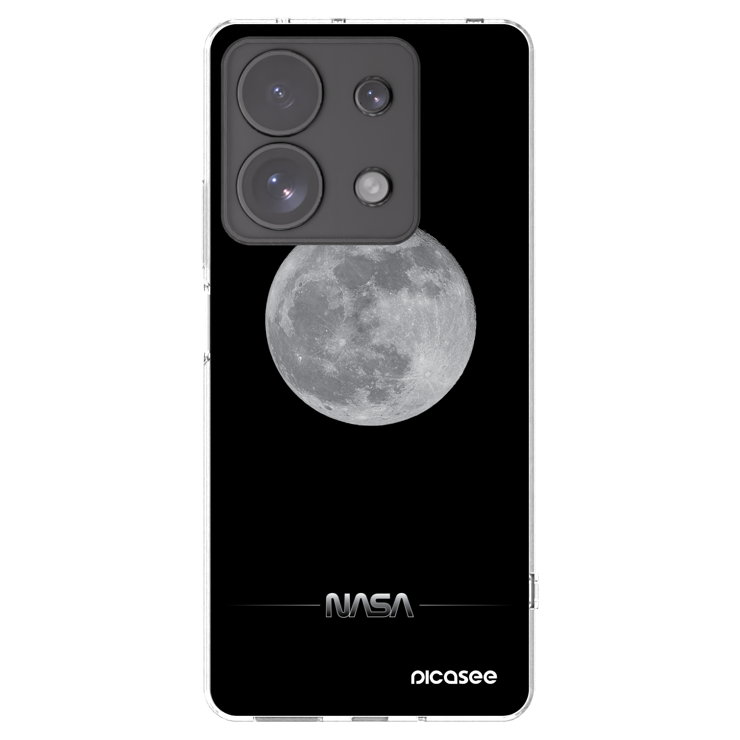 Picasee silikonska prozirna maskica za Xiaomi Redmi Note 13 Pro 4G - Moon Minimal