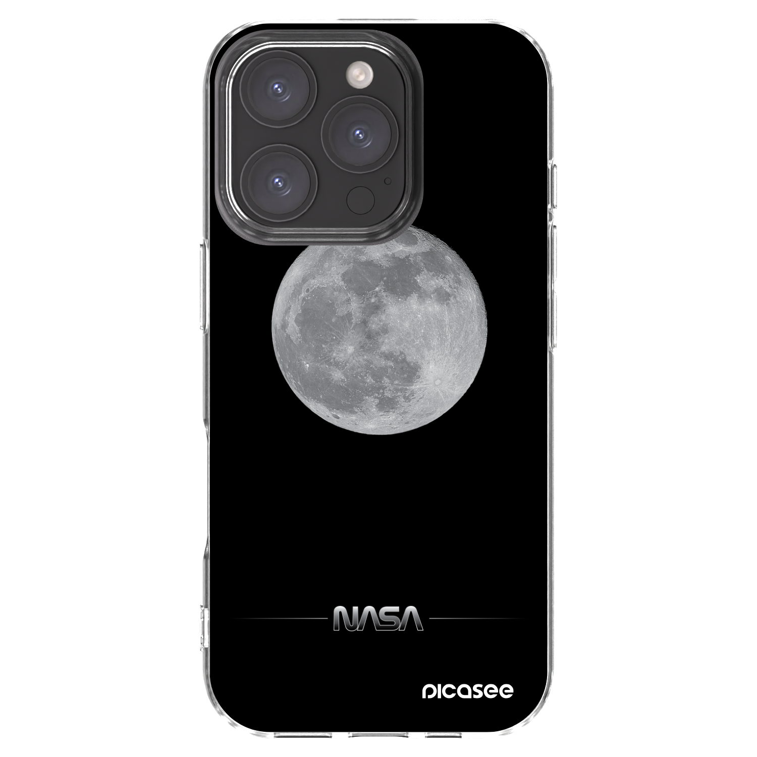 Picasee silikonska prozirna maskica za Apple iPhone 16 Pro - Moon Minimal
