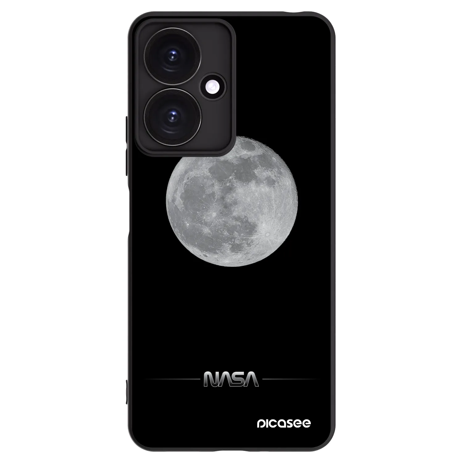 Picasee crna silikonska maskica za Xiaomi Redmi 13C 5G - Moon Minimal