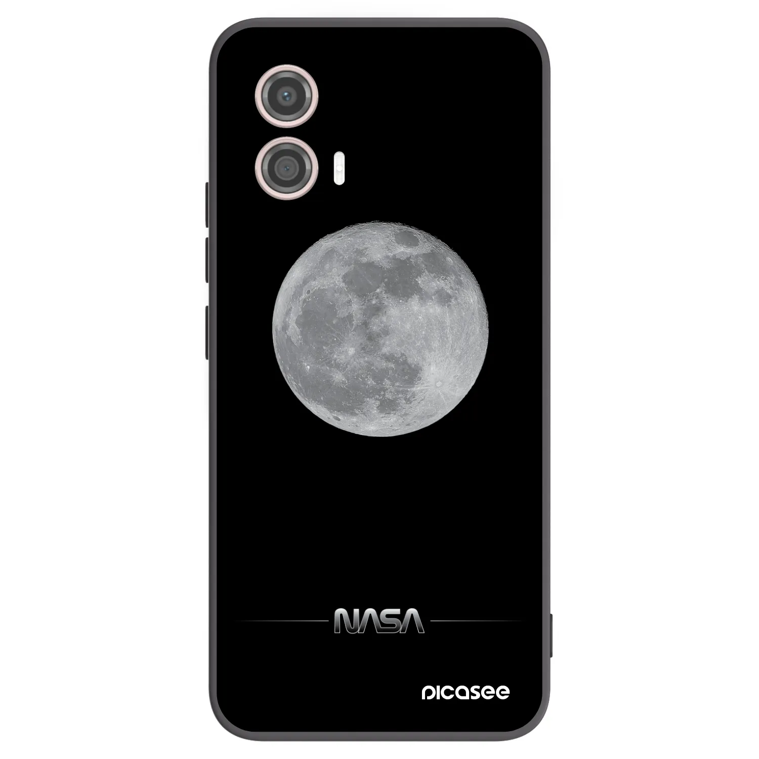 Picasee crna silikonska maskica za Motorola Moto G53 5G - Moon Minimal