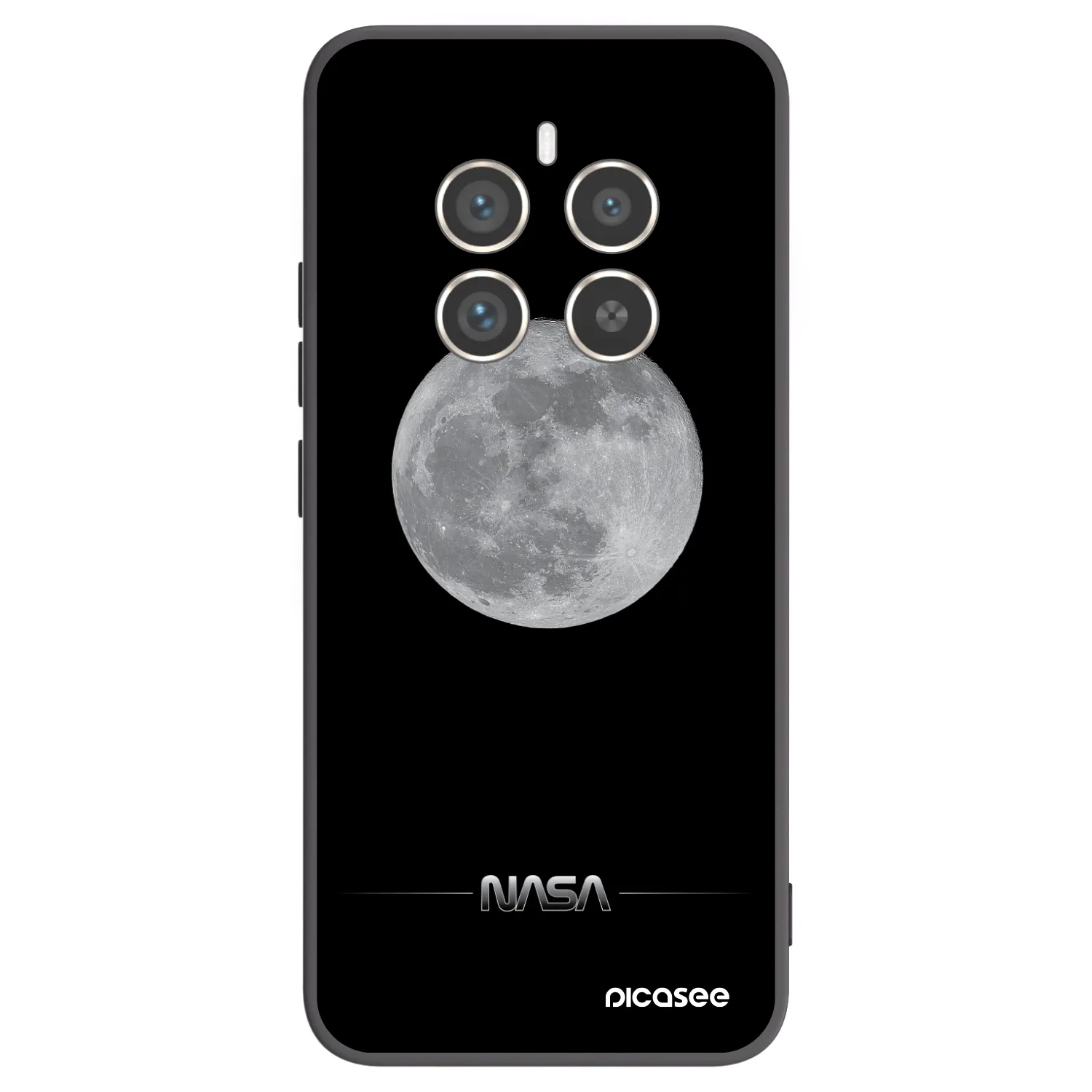 Picasee crna silikonska maskica za Realme 12 Pro 5G - Moon Minimal