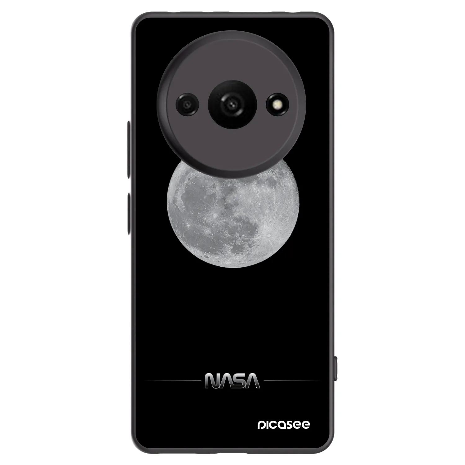 Picasee crna silikonska maskica za Xiaomi Redmi A3 - Moon Minimal