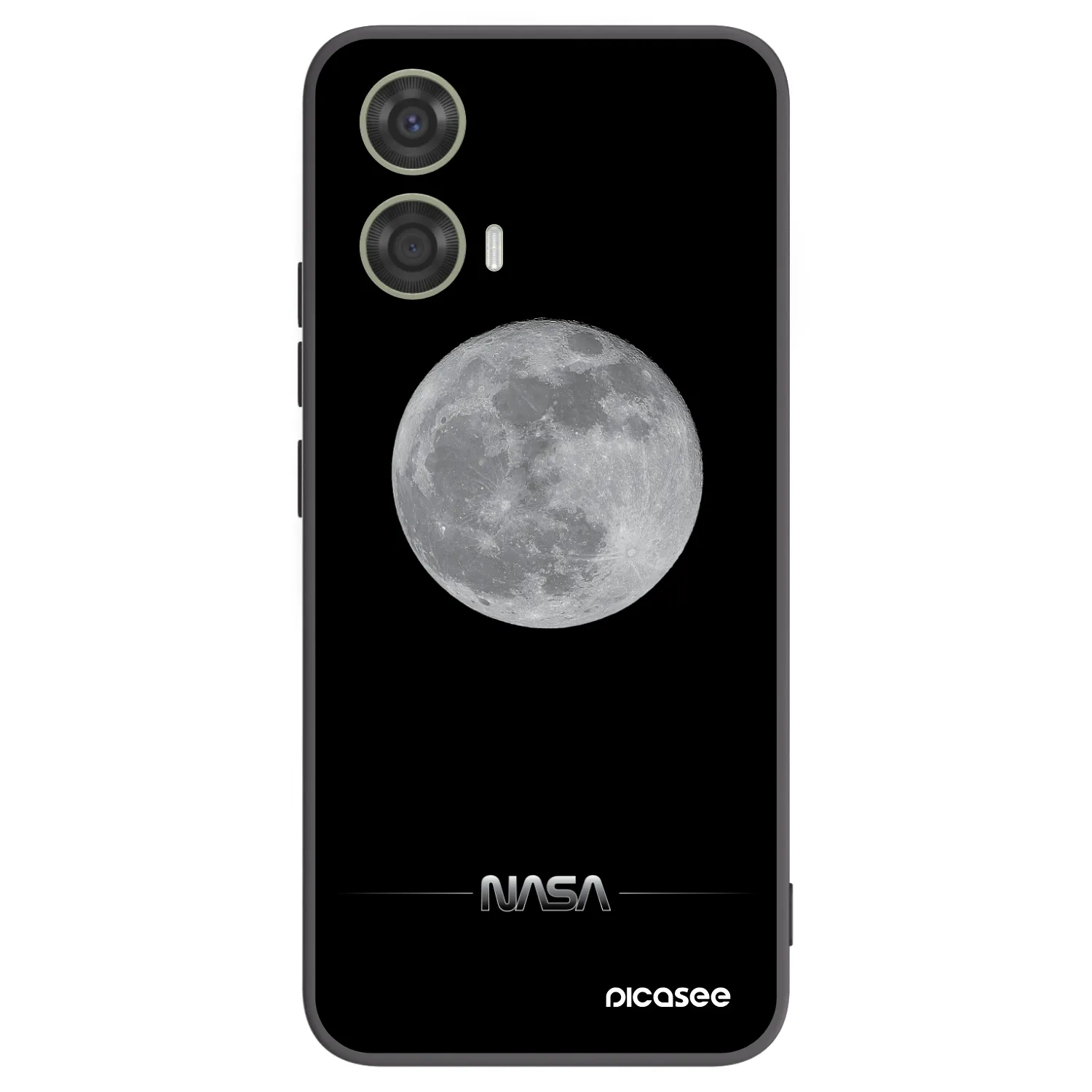 Picasee crna silikonska maskica za Motorola Moto G24 - Moon Minimal