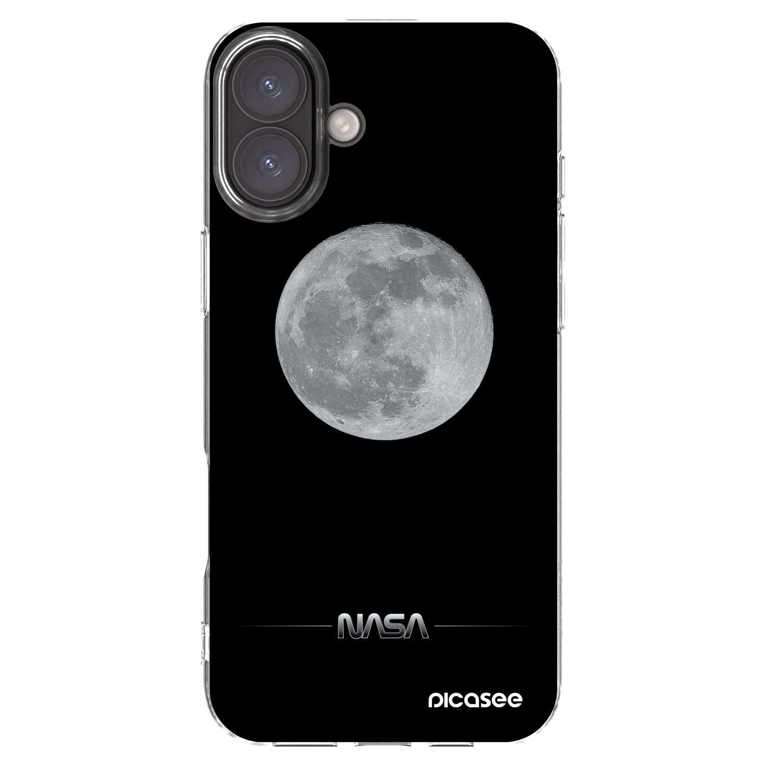 Picasee silikonska prozirna maskica za Apple iPhone 16 Plus - Moon Minimal