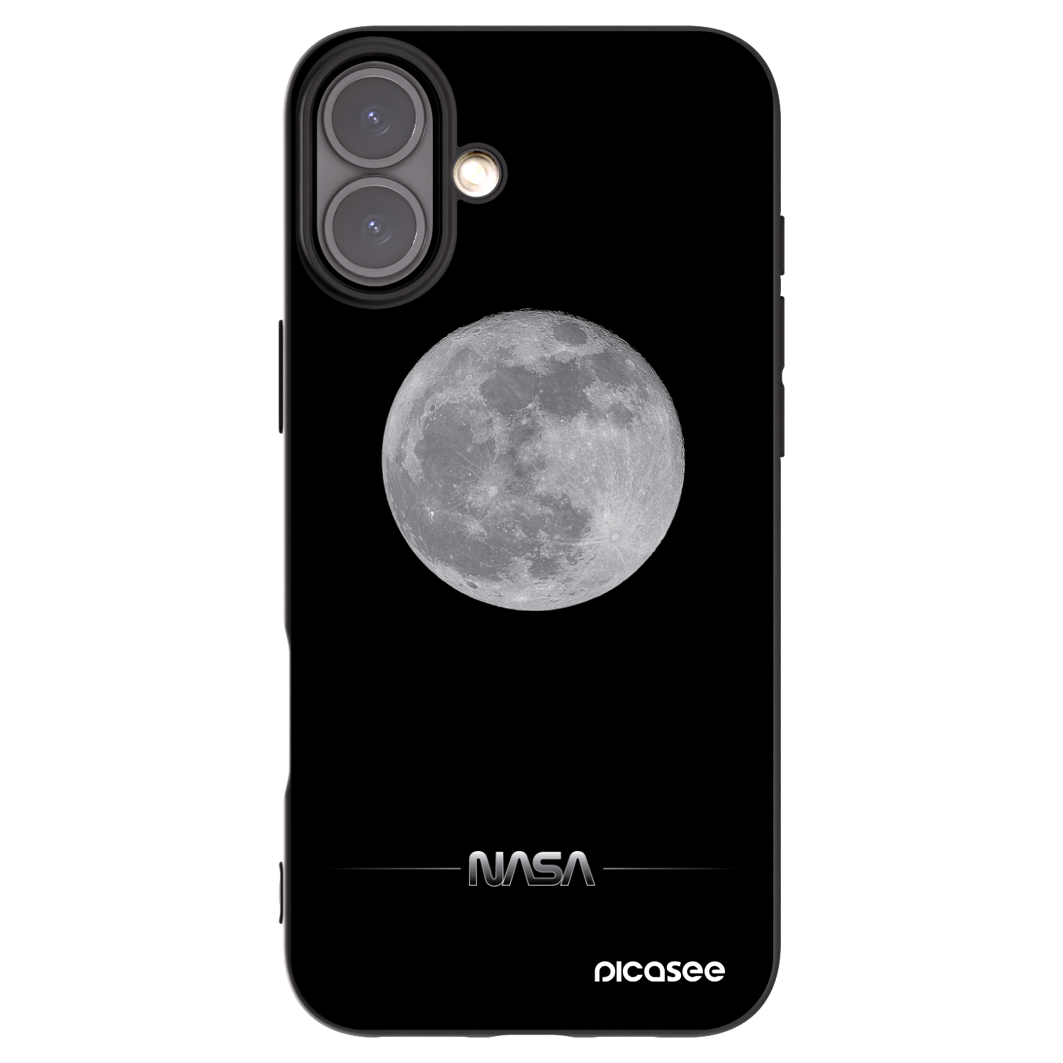 Picasee crna silikonska maskica za Apple iPhone 16 Plus - Moon Minimal
