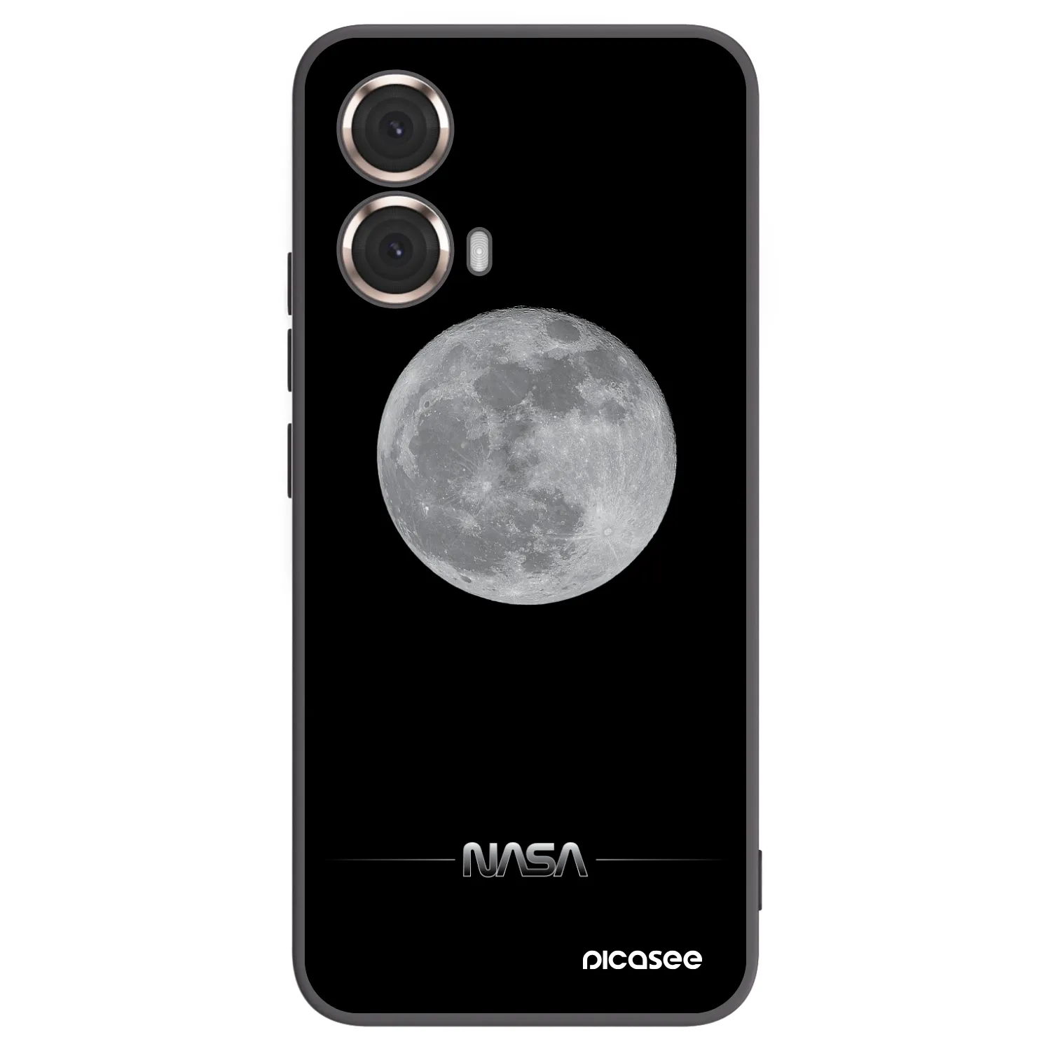 Picasee crna silikonska maskica za Motorola Moto G85 - Moon Minimal