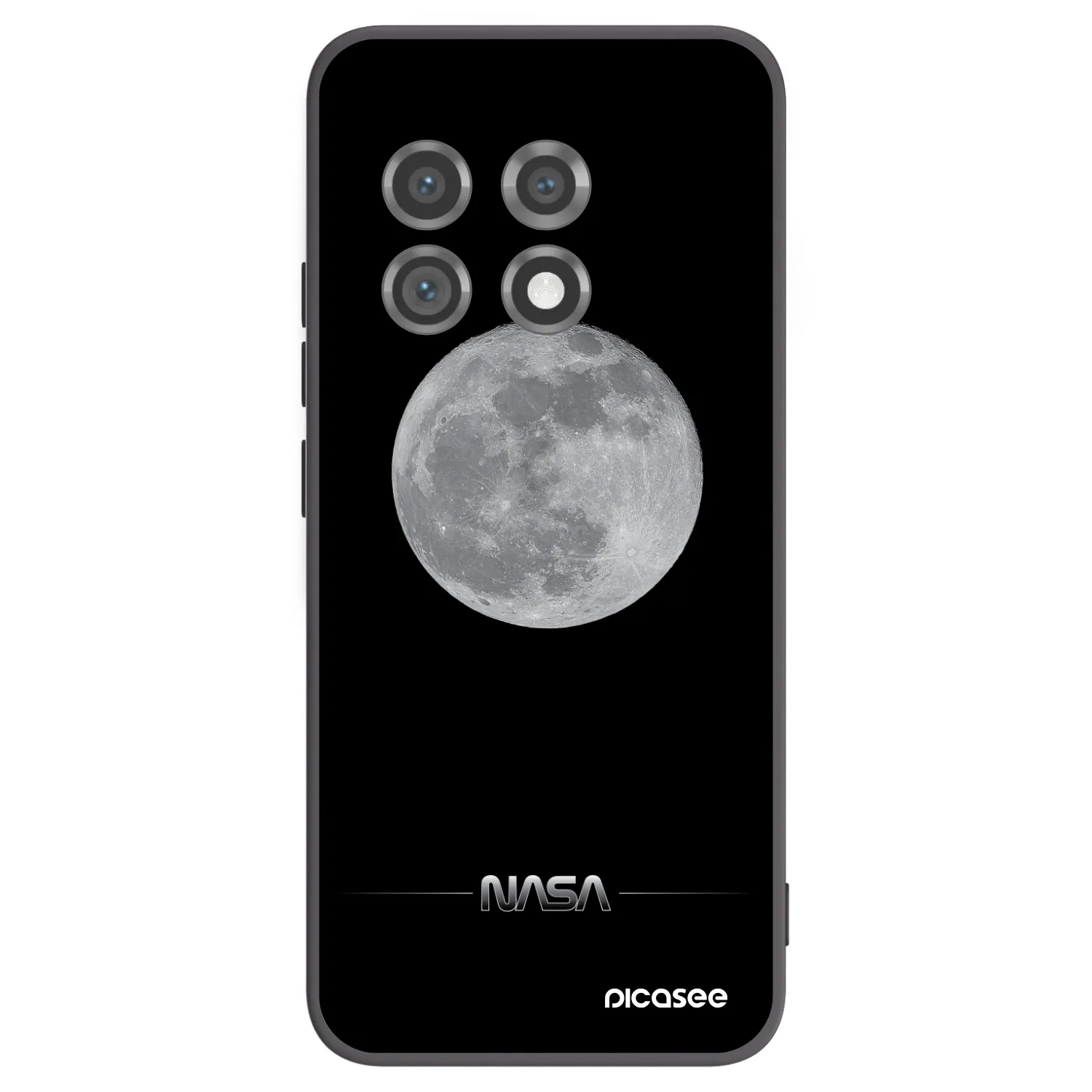Picasee crna silikonska maskica za OnePlus 11 5G - Moon Minimal