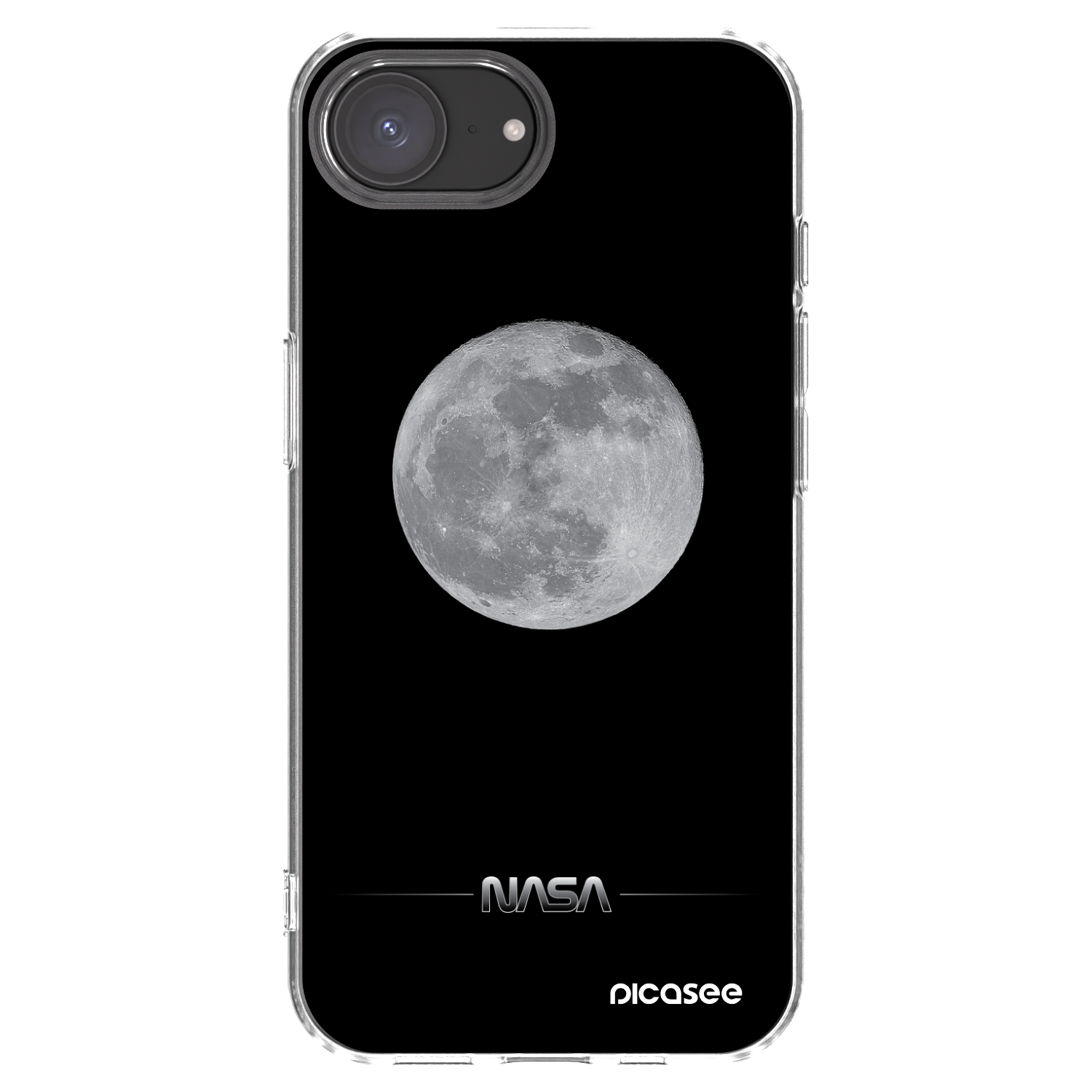 Picasee silikonska prozirna maskica za Apple iPhone 16e - Moon Minimal