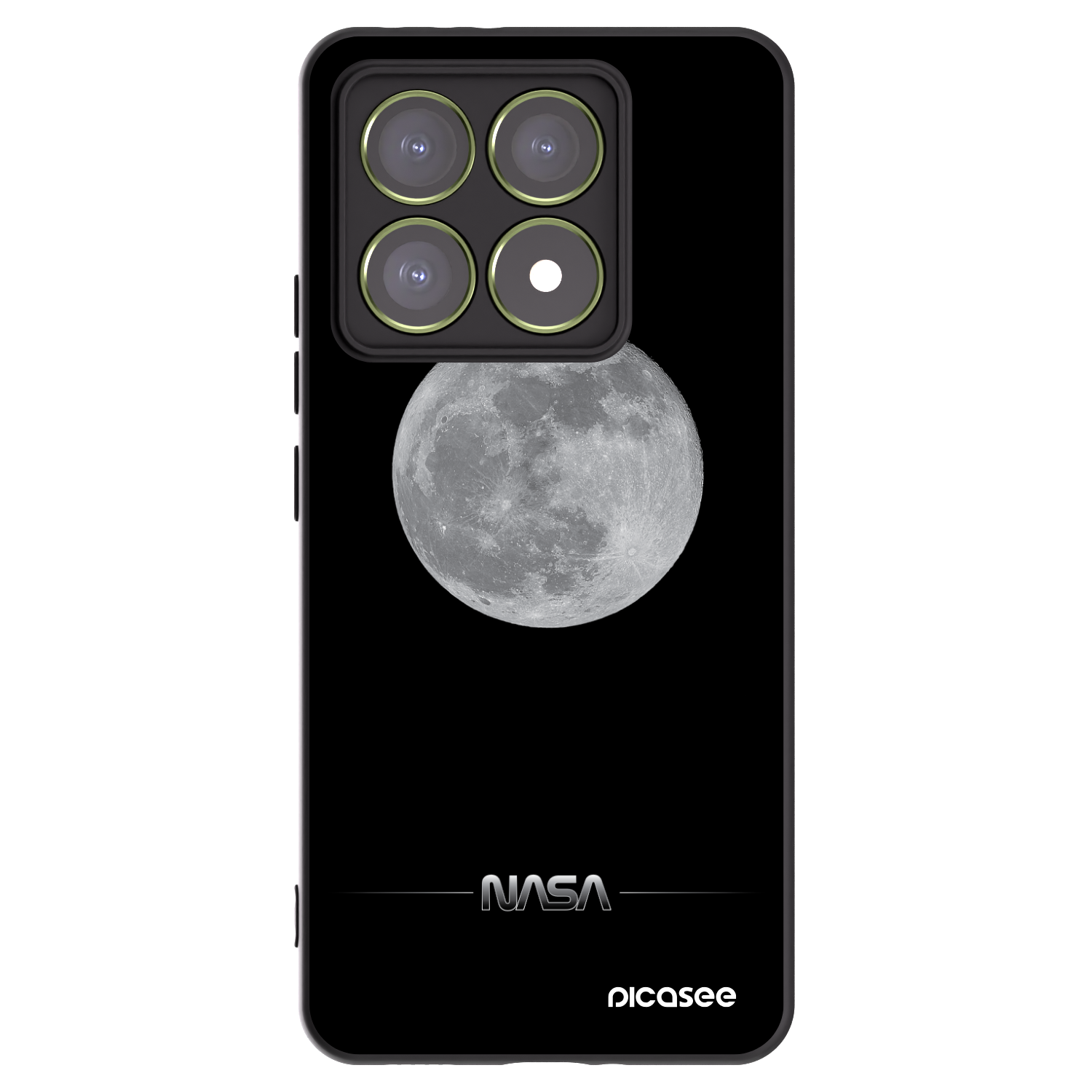 Picasee crna silikonska maskica za Xiaomi 14T - Moon Minimal