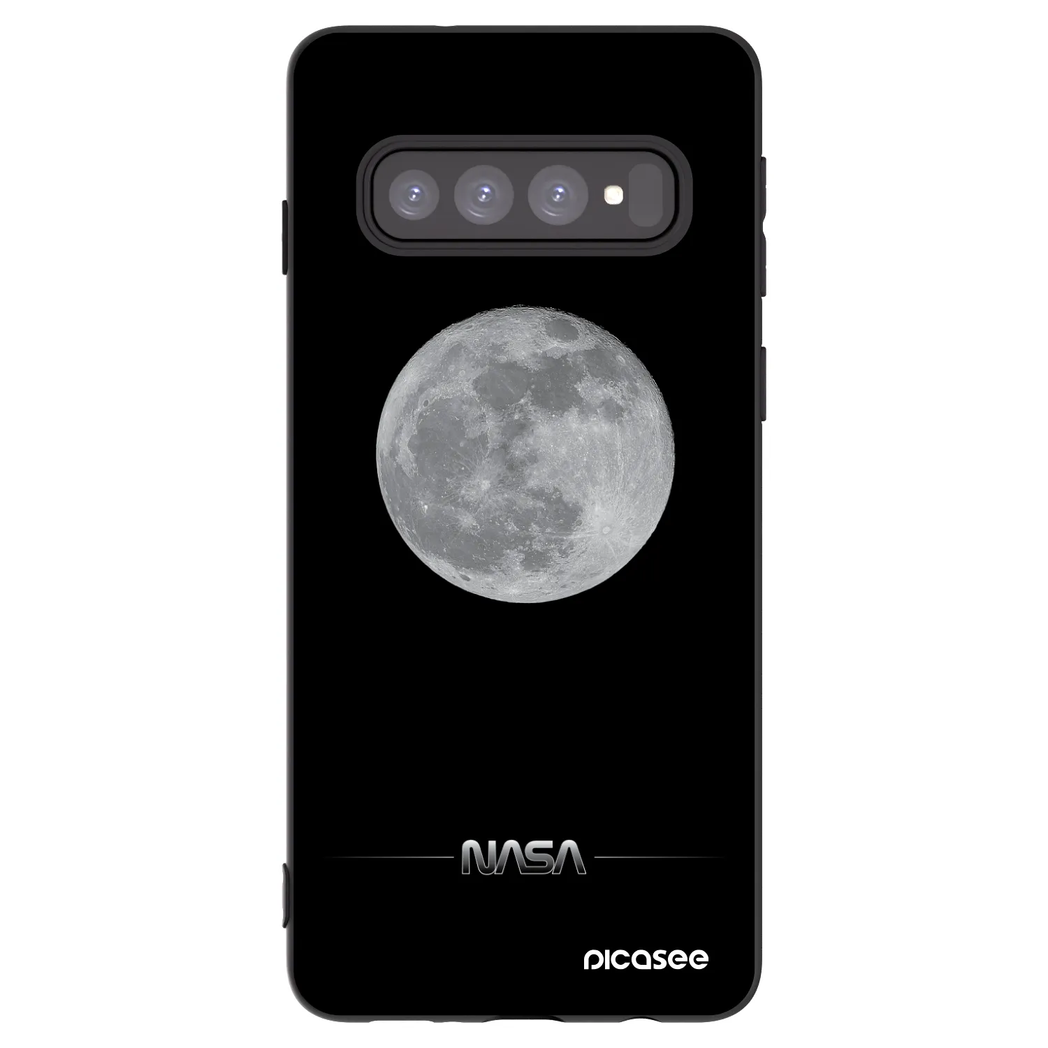 Picasee crna silikonska maskica za Samsung Galaxy S10 G973 - Moon Minimal