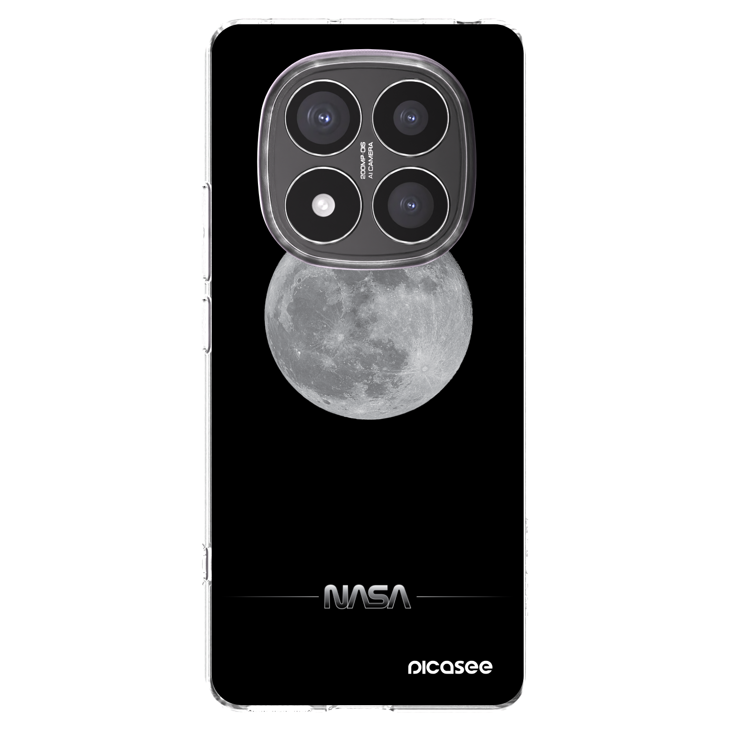 Picasee silikonska prozirna maskica za Xiaomi Redmi Note 14 Pro+ 5G - Moon Minimal