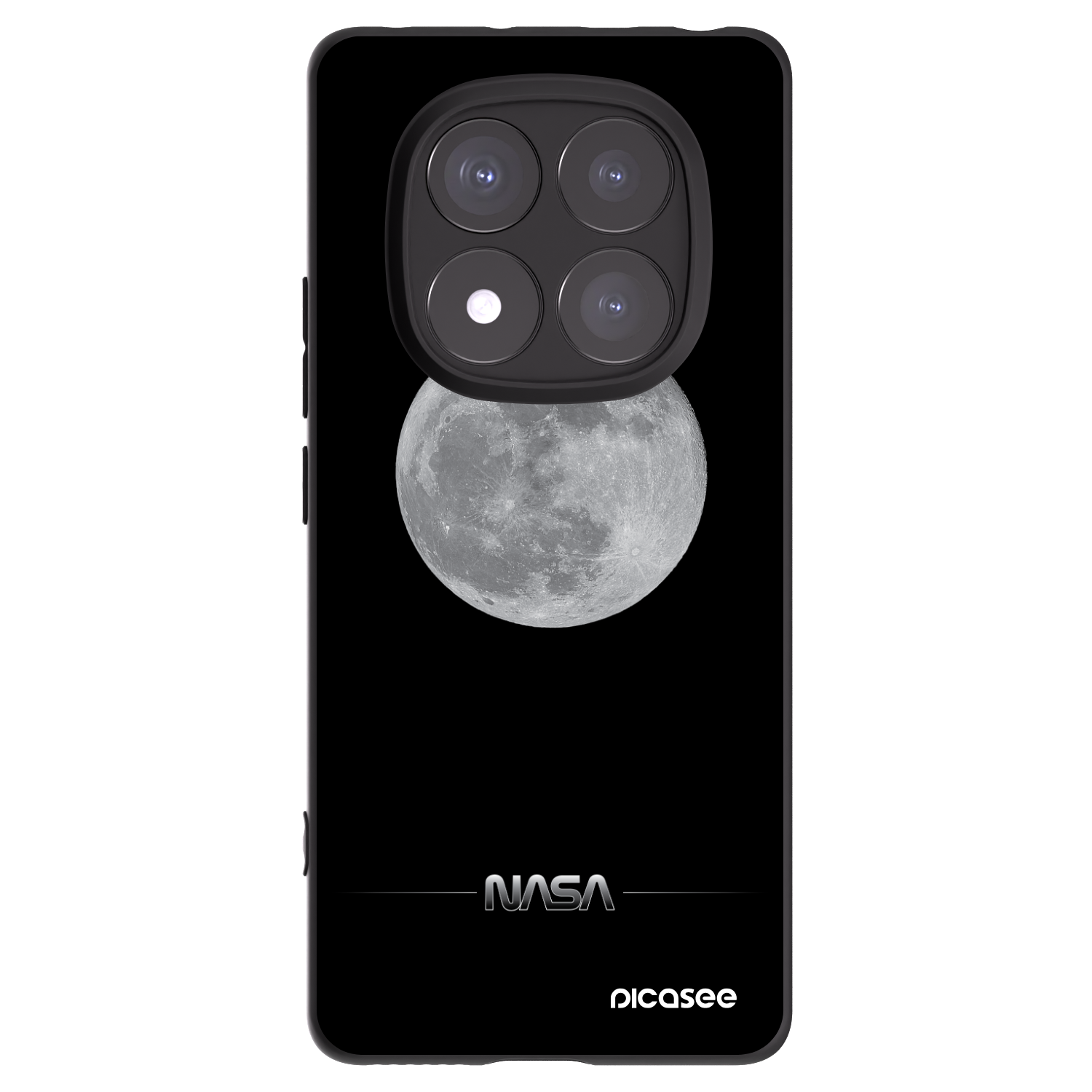 Picasee crna silikonska maskica za Xiaomi Redmi Note 14 Pro 5G - Moon Minimal