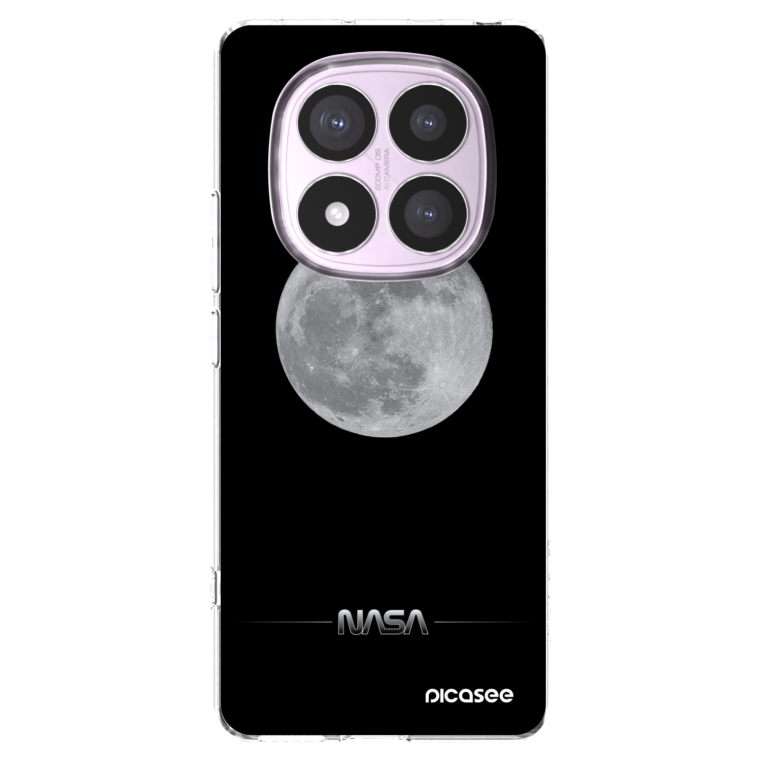 Picasee silikonska prozirna maskica za Xiaomi Redmi Note 14 Pro 5G - Moon Minimal