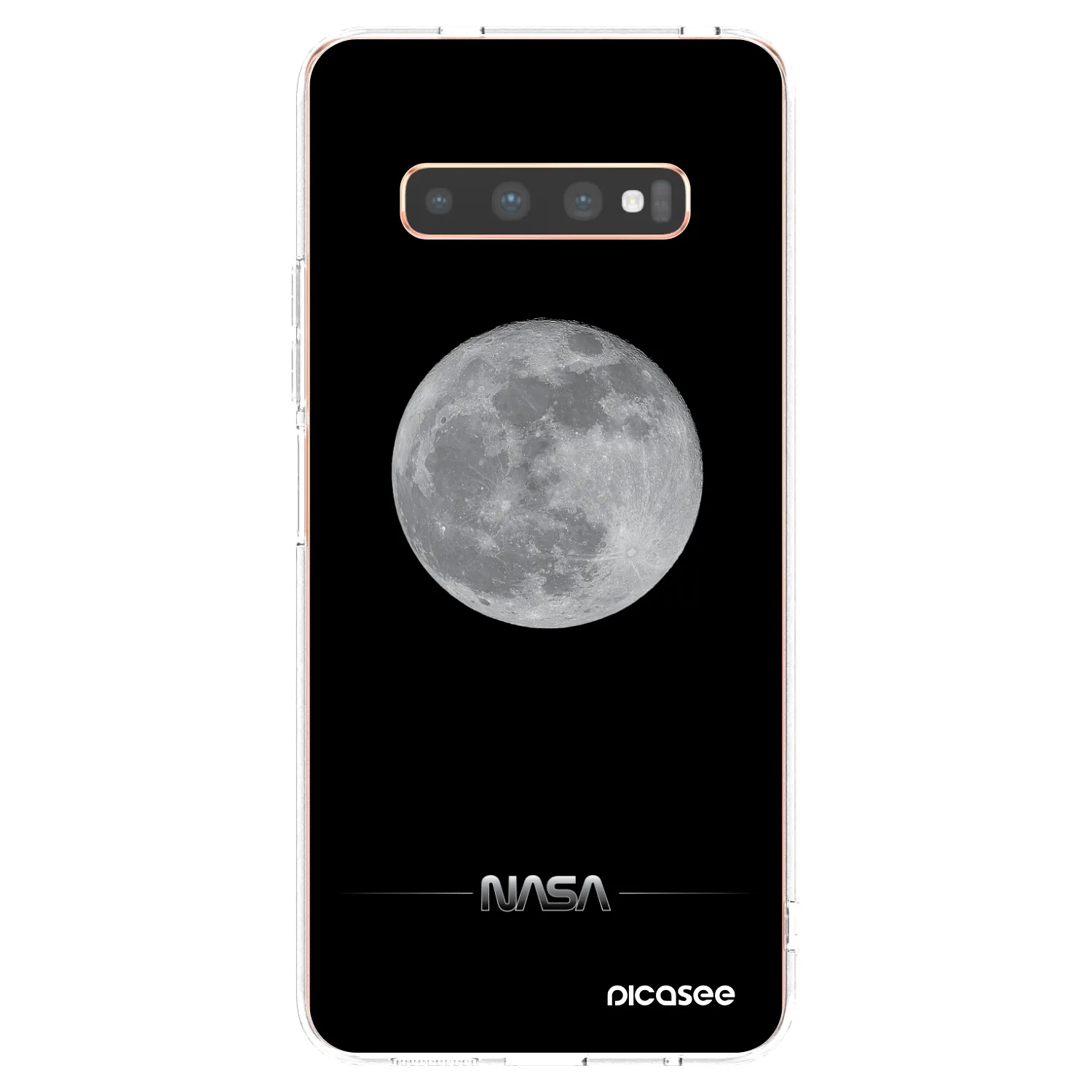 Picasee silikonska prozirna maskica za Samsung Galaxy S10 Plus G975 - Moon Minimal