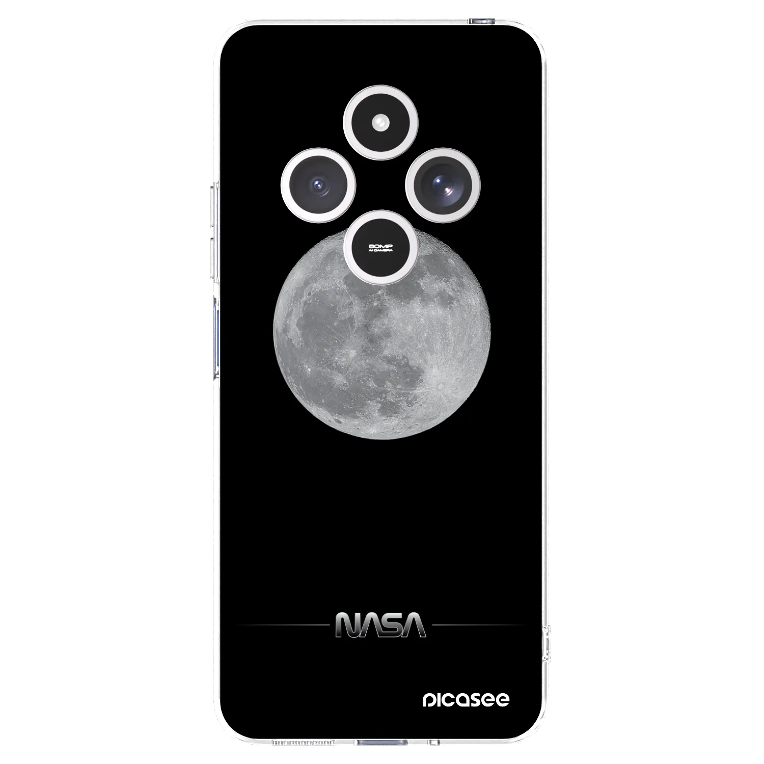 Picasee silikonska prozirna maskica za Xiaomi Redmi 14C - Moon Minimal