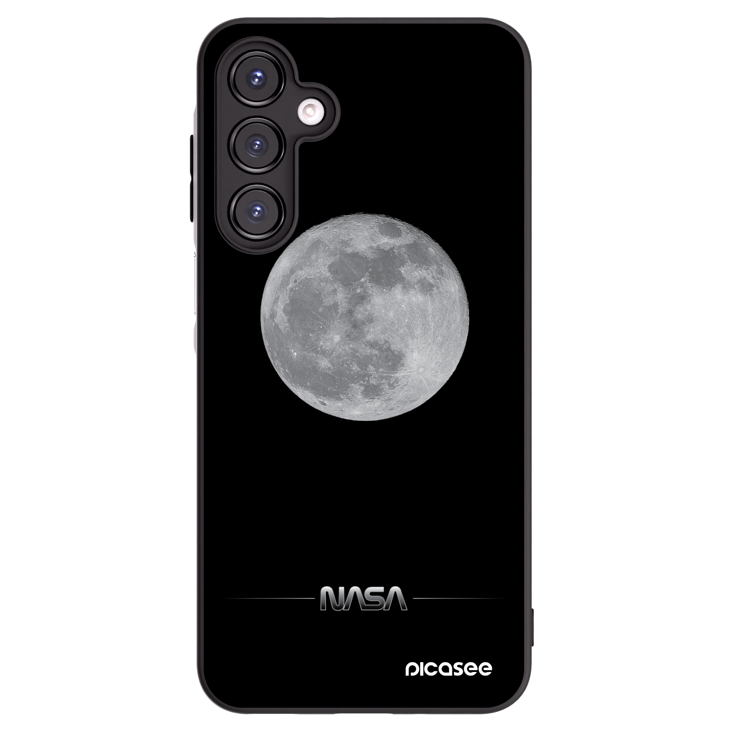 Picasee crna silikonska maskica za Samsung Galaxy A16 5G - Moon Minimal