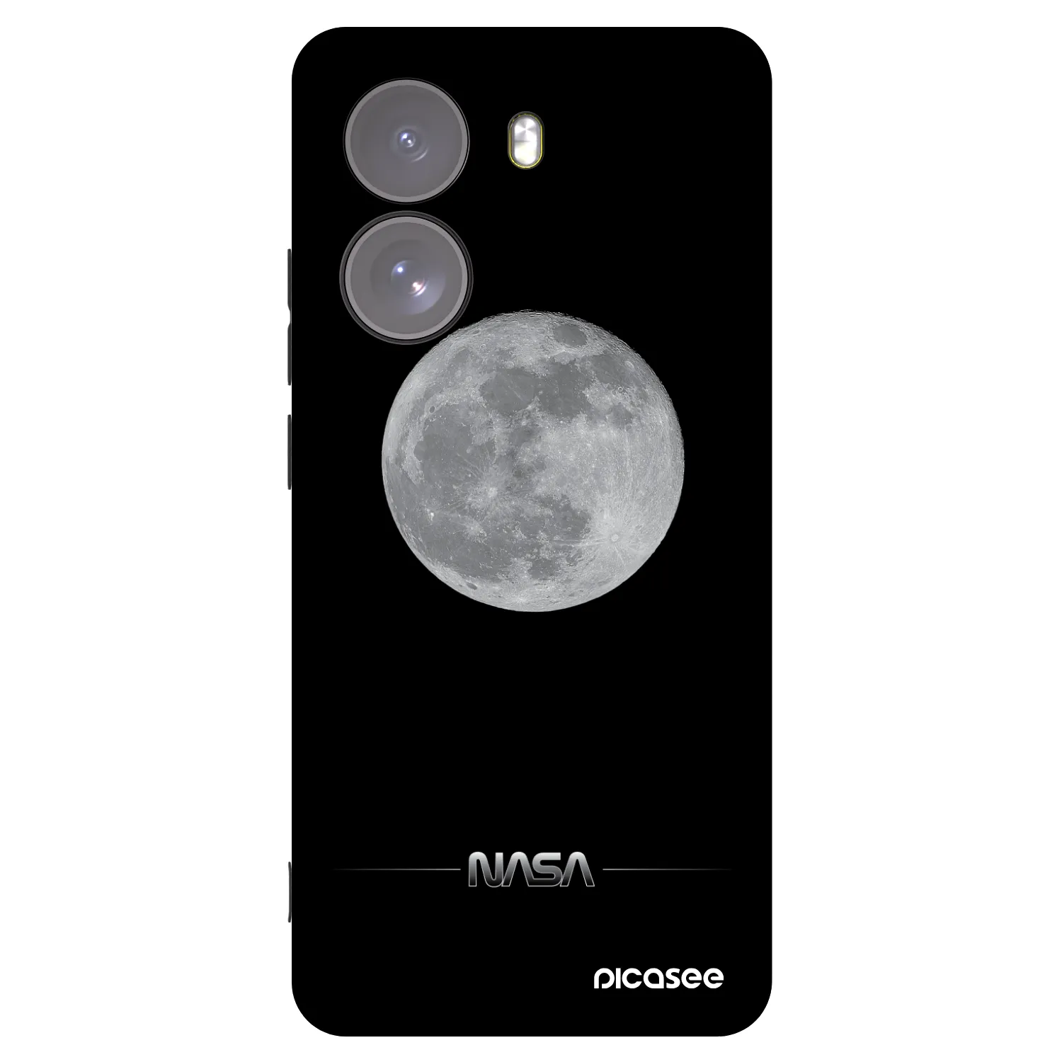 Picasee crna silikonska maskica za Xiaomi Poco X7 - Moon Minimal
