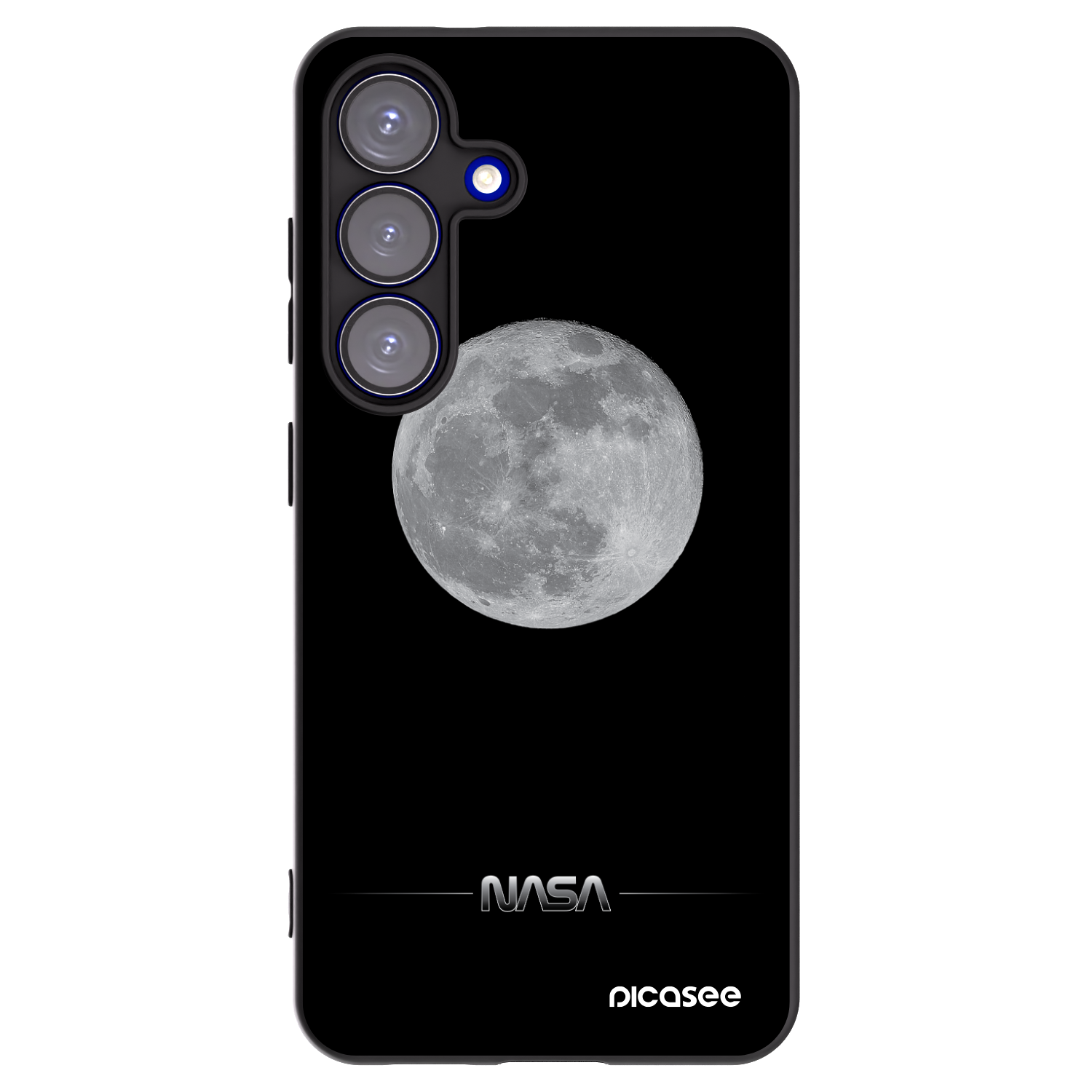 Picasee crna silikonska maskica za Samsung Galaxy S25 5G - Moon Minimal
