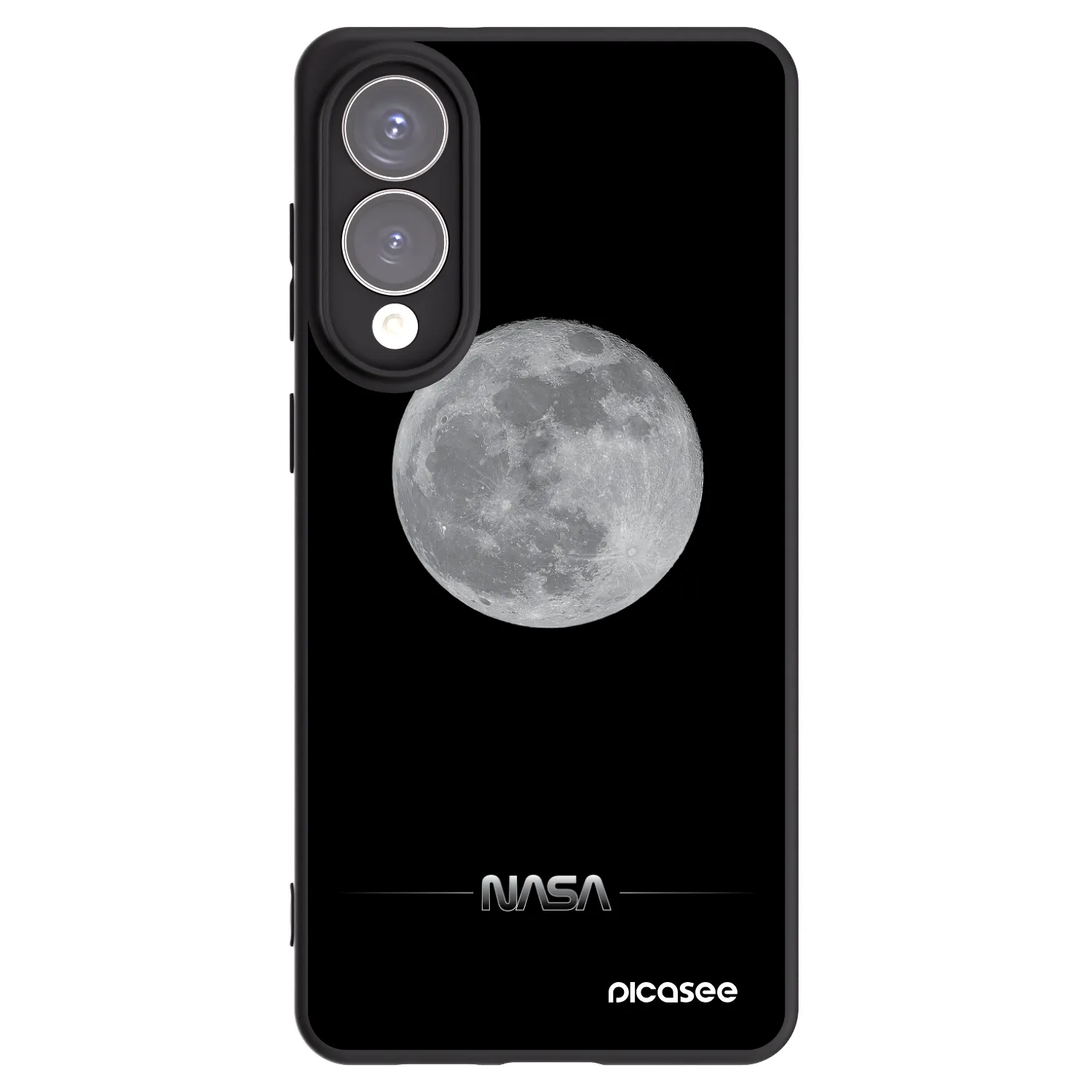 Picasee crna silikonska maskica za Samsung Galaxy S25 Edge 5G - Moon Minimal