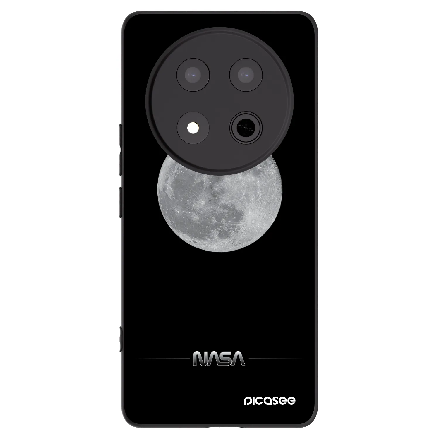 Picasee crna silikonska maskica za Honor Magic7 Lite 5G - Moon Minimal